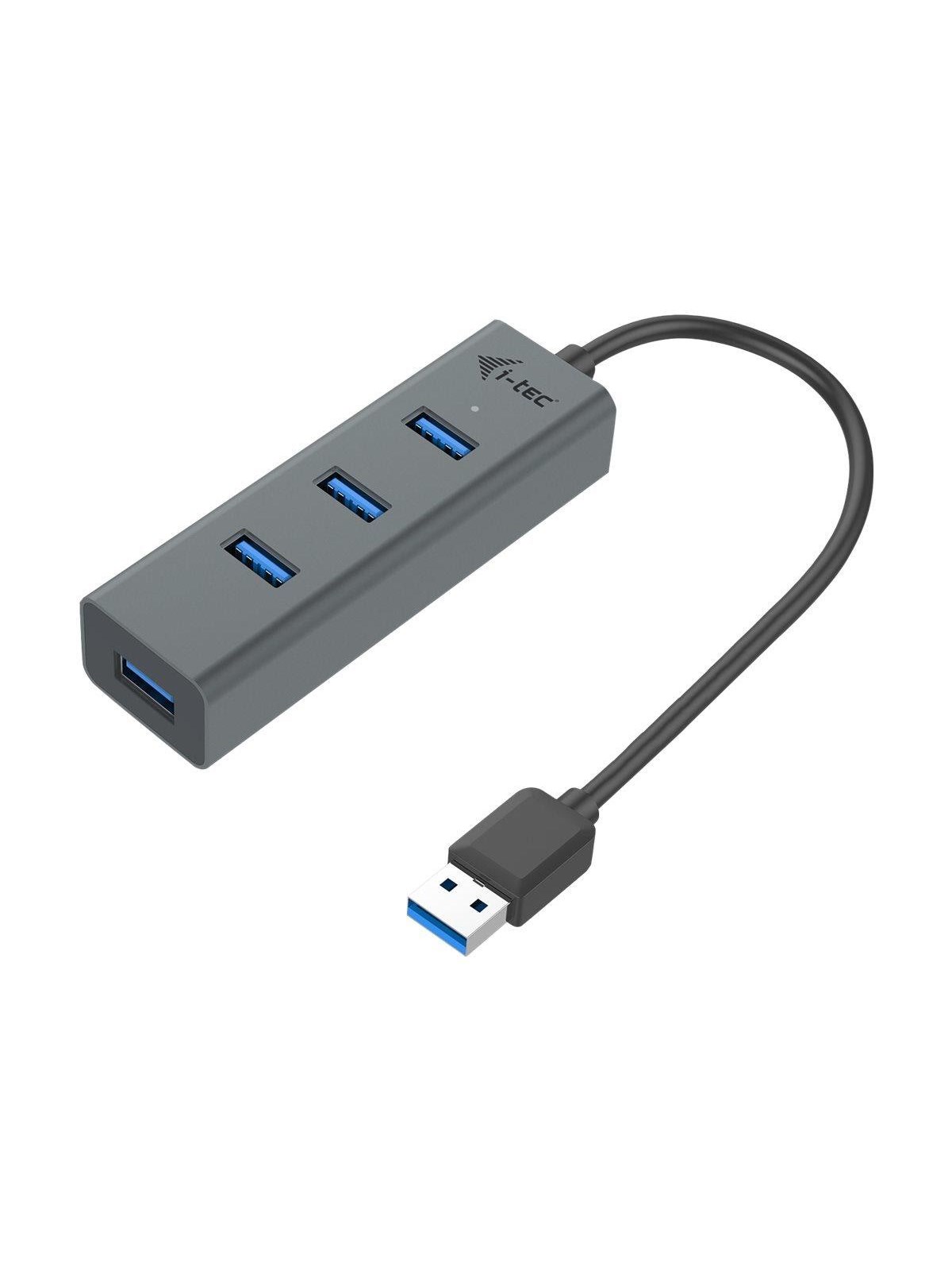 I-Tec USB 3.0 Metal Passive HUB - USB 3.0 - 4-Port USB hub - USB 3.2 - 4 ports - Grå