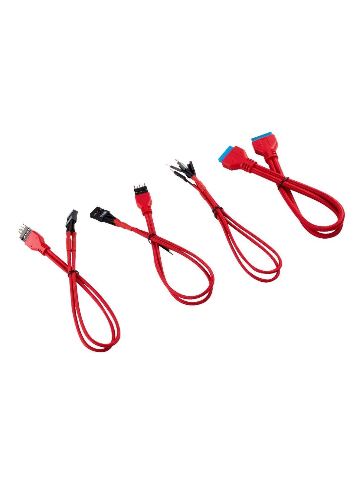 Corsair Premium Sleeved I/O Cable Extension Kit - Red, Kabinet Tilbehør