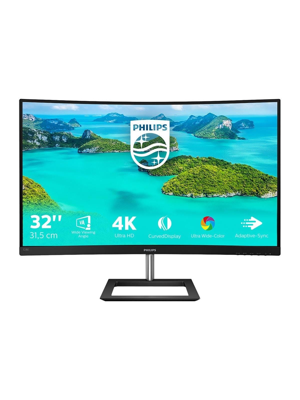 32" Philips E-line 328E1CA - 3840x2160 (4K) - 60Hz - VA, Computerskærm