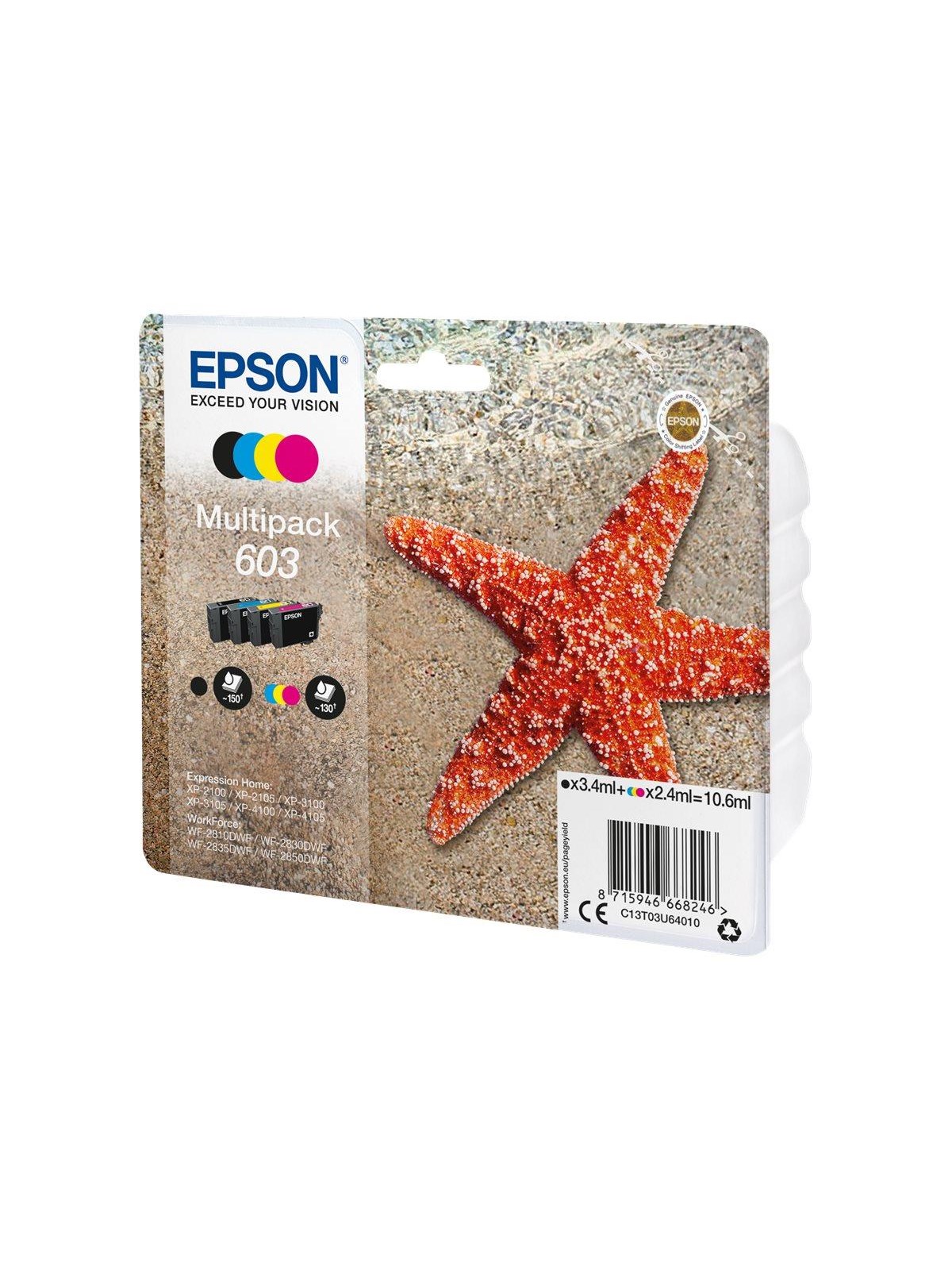 Epson 603 Multipack - 4-pack - black yellow cyan magenta - original - ink cartridge