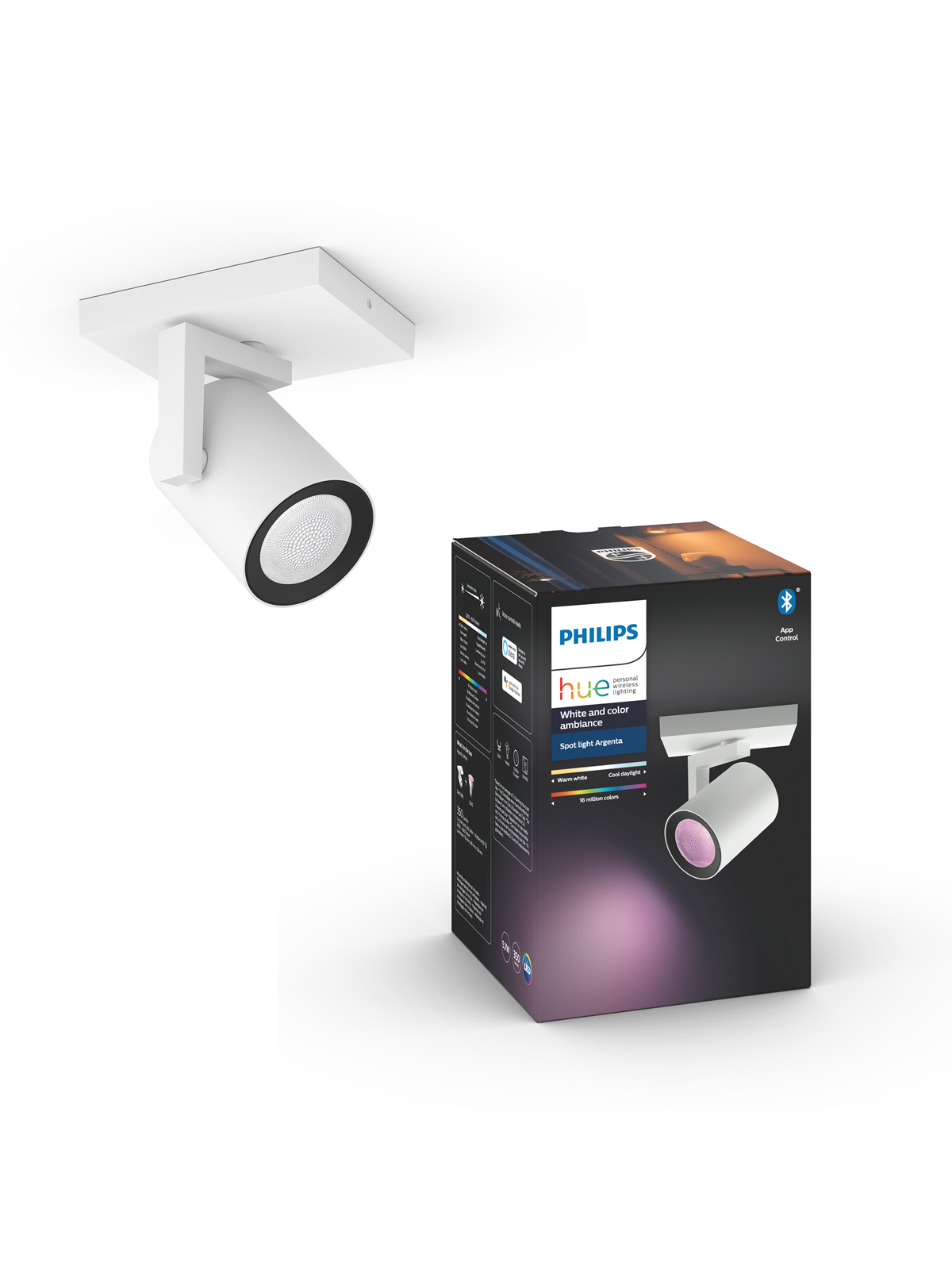 Philips Hue Argenta Single Spot - Hvid, Smart Home