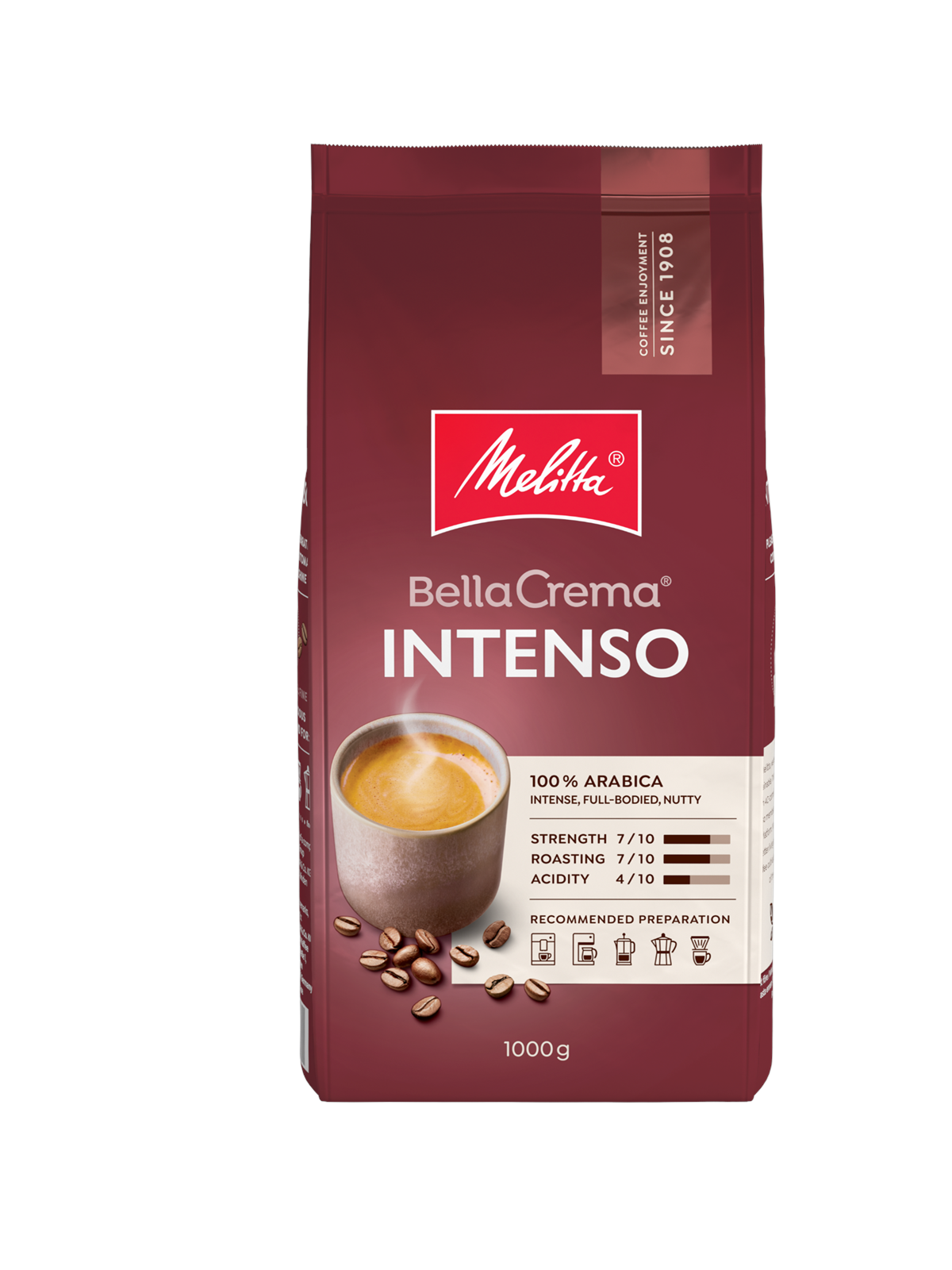 Melitta Bella Crema Intenso 1 kg, Kaffemaskine