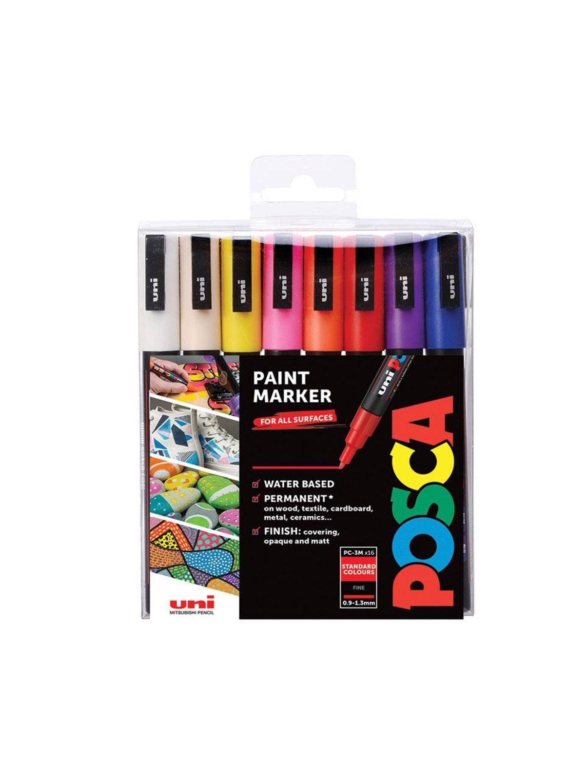 POSCA PC-1M - 16 colors, Hobby Artikler