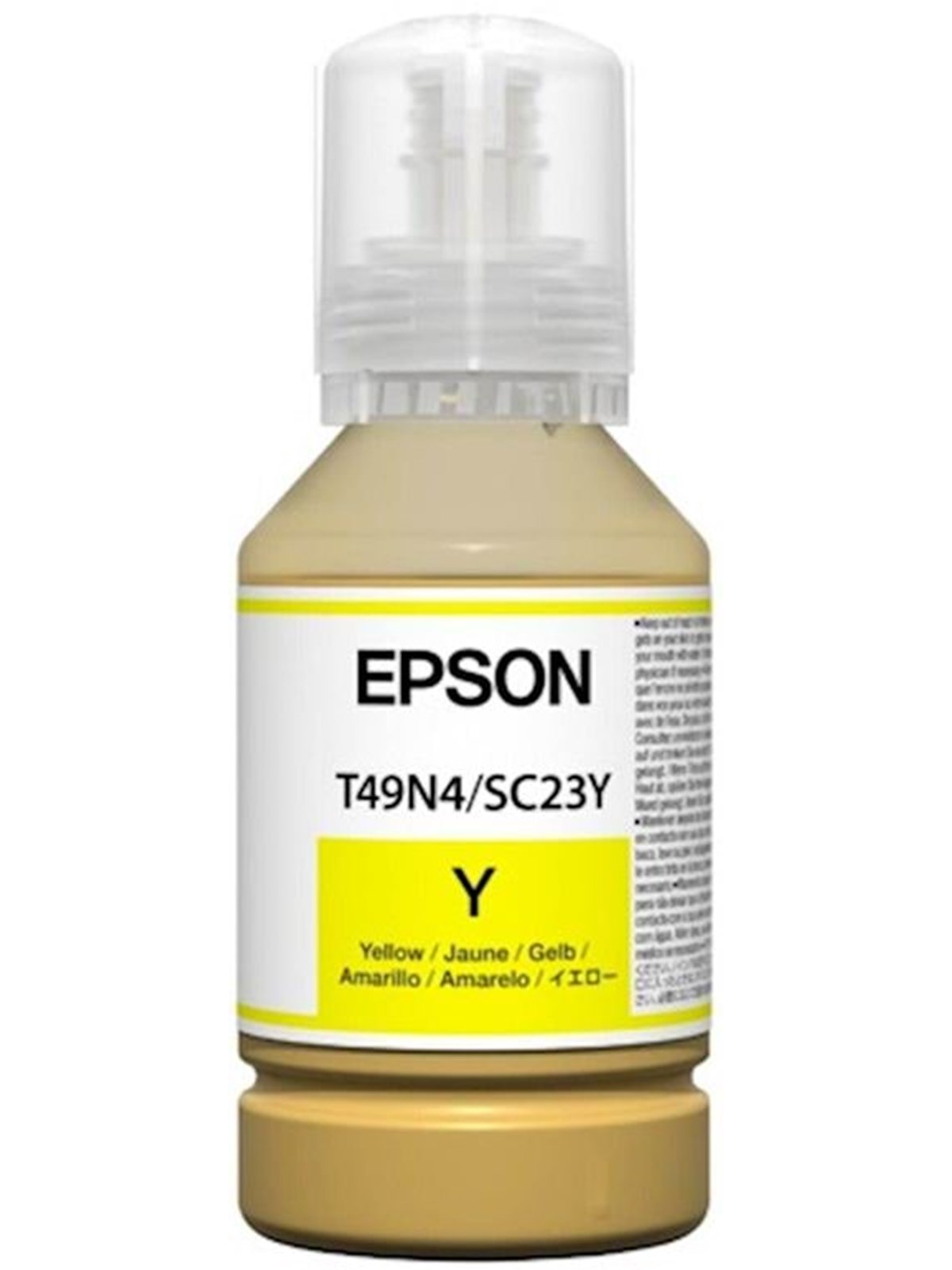 Epson C13T49N400 / T49N Dye Sub Yellow Ink 140ml, Printerpatron Og Toner