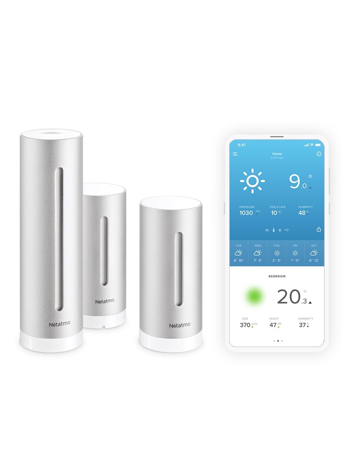 Netatmo Smart Vejrstation + Ekstra Indendørs Modul, Smart Home