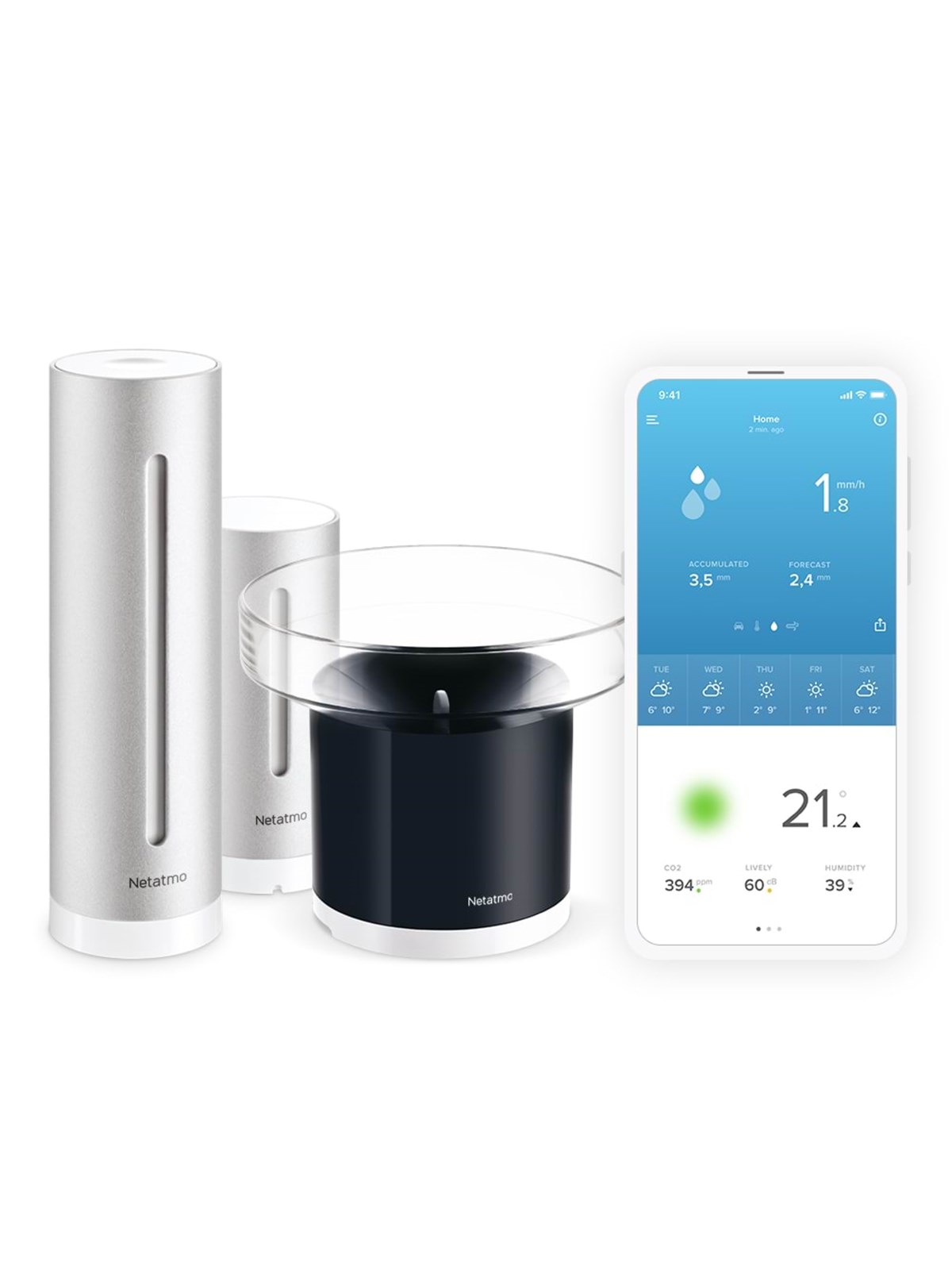 Netatmo Smart Vejrstation Inkl. Regnmåler, Smart Home