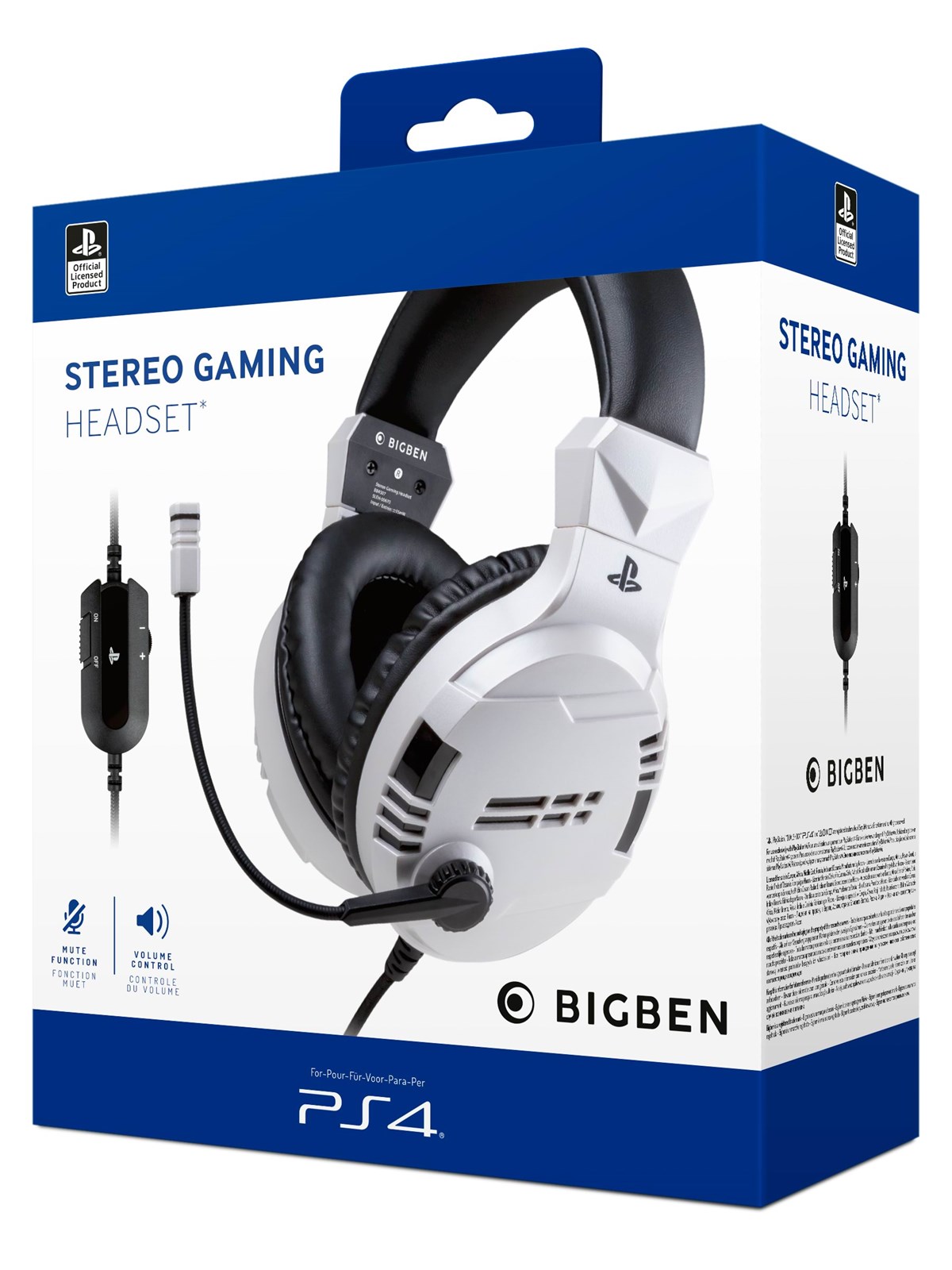 BigBen Interactive PS4/PS5 Gaming Headset V3 - White, Hovedtelefonerheadset2