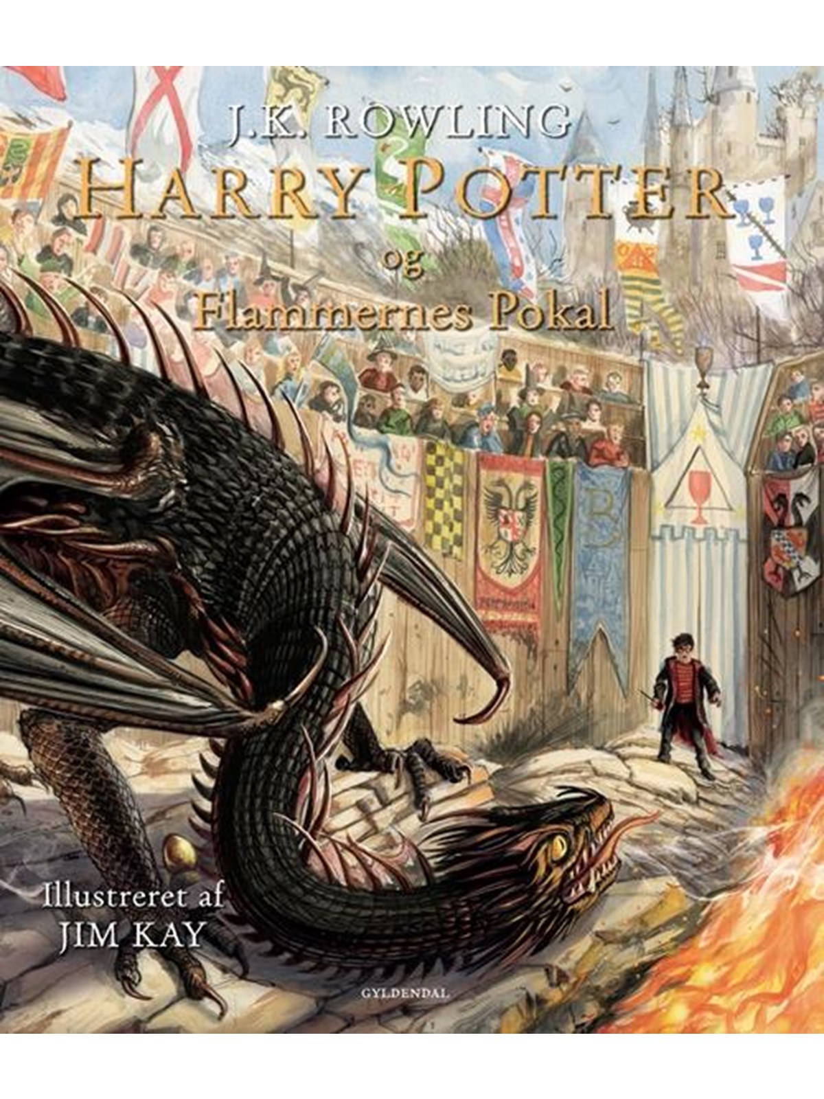 Harry Potter Illustreret 4 - Harry Potter og Flammernes Pokal - Ungdomsbog - hardcover