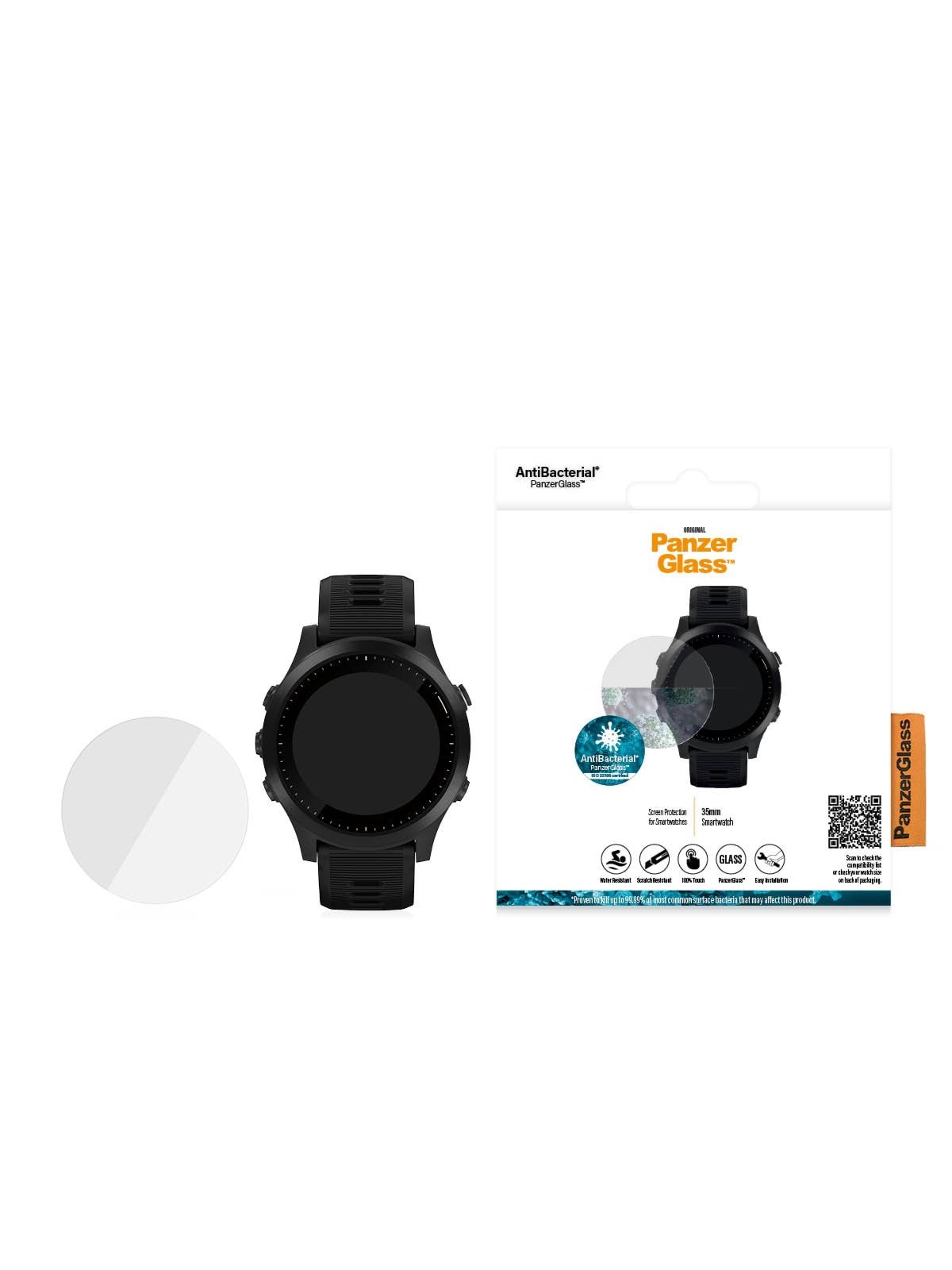 PanzerGlass SmartWatch 35mm | Screen Protector Glass, Smartwatch Tilbehør
