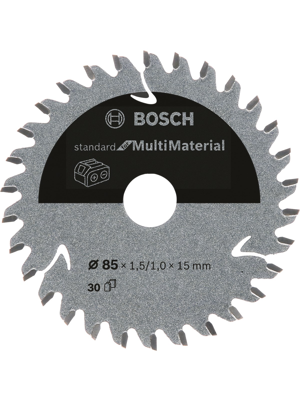Bosch Standard for rundsavklinge i forskellige materialer til batteridrevne save 85x1,5/1x15 T30