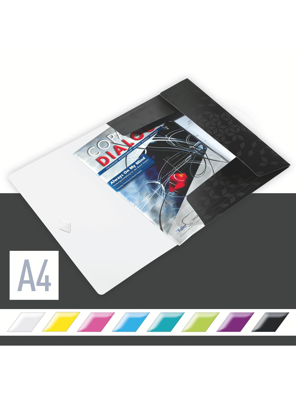 Leitz 3-klap mappe WOW PP A4 Sort, Mappe