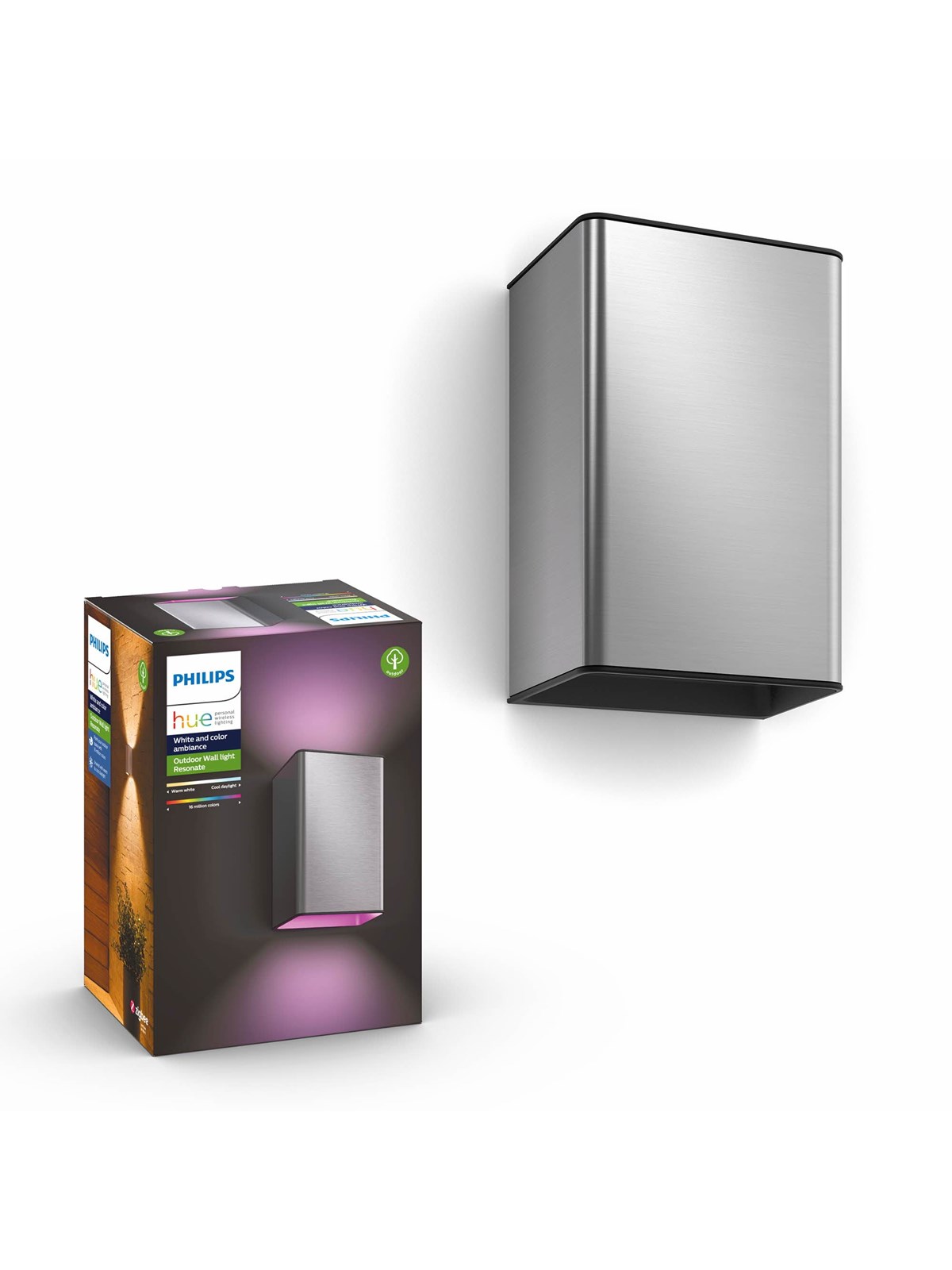 Philips Hue Outdoor Resonate Væglampe - Inox, Smart Home