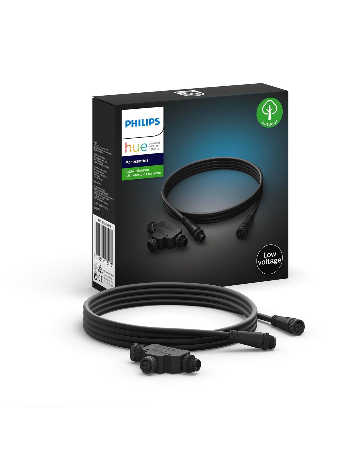Philips Hue Outdoor LV Cable 2.5M + T-part, Smart Home