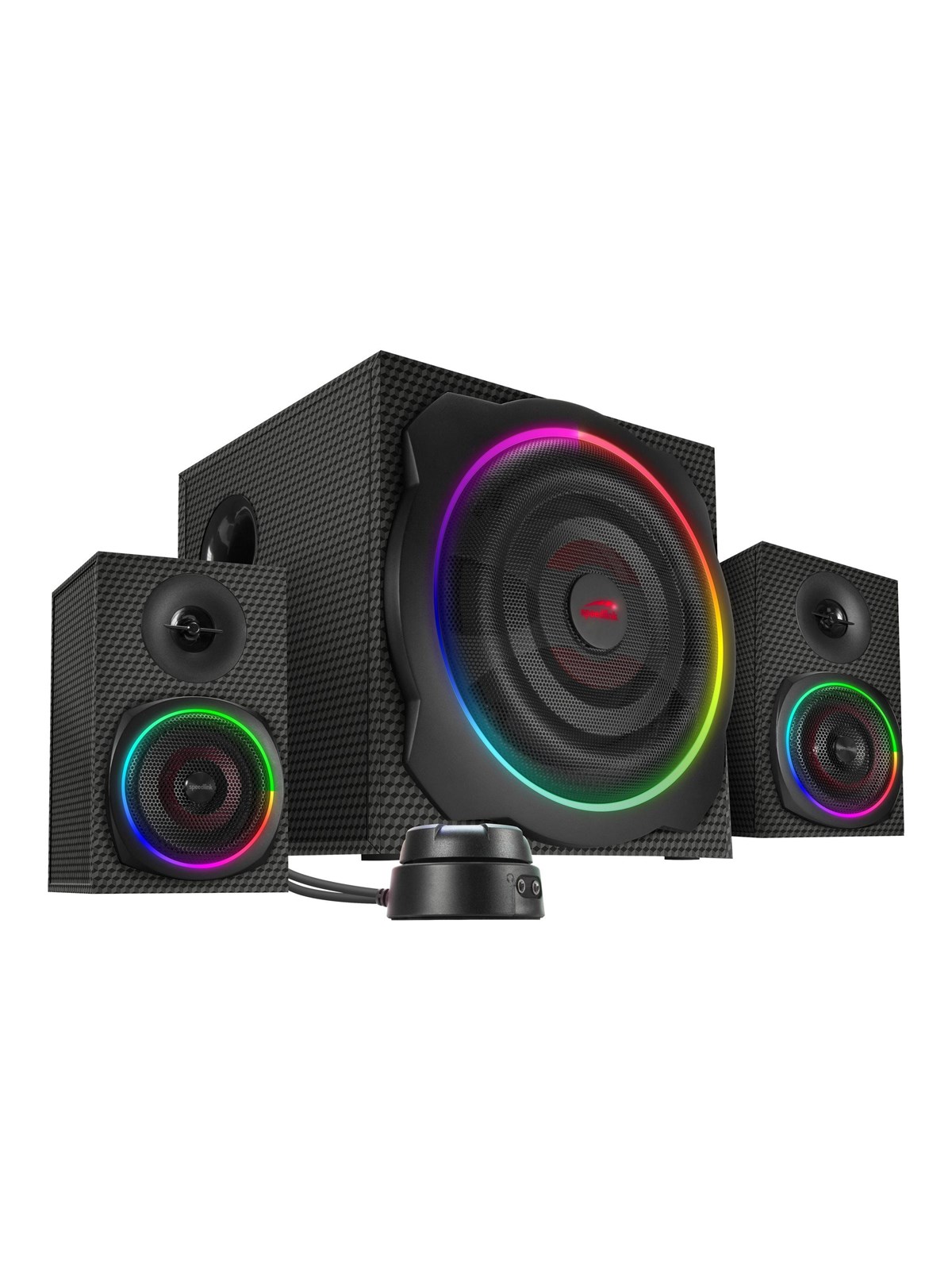 Speed-Link SPEEDLINK GRAVITY CARBON RGB - 2.1 Kanal, Pc Højttalere