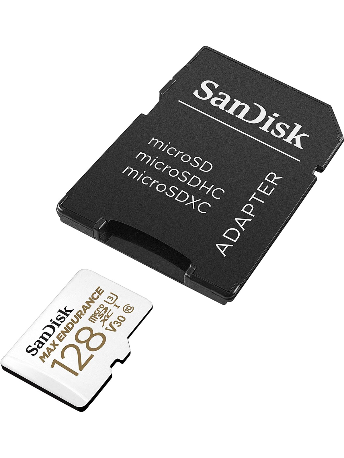 SANDISK MAX Endurance microSD/SD - 100MB/s - 128GB, Hukommelseskort