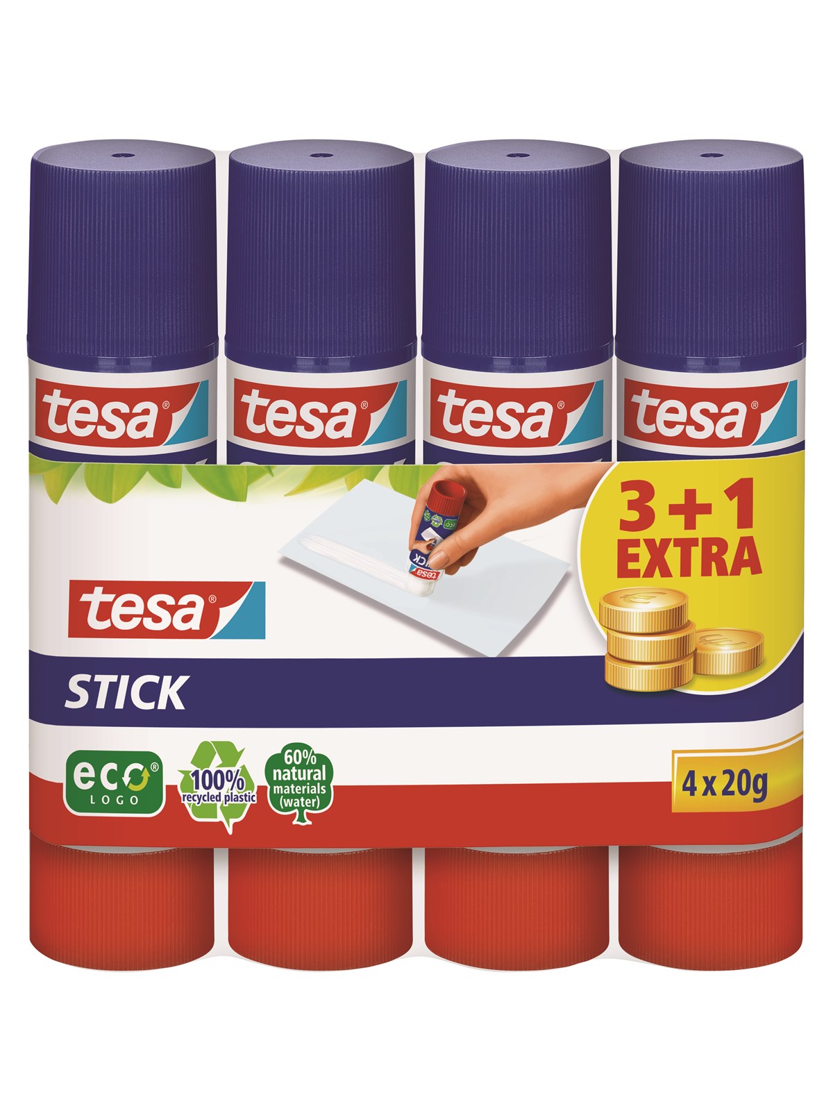 tesa Limstift Stick Promo 4-Pack, Tape