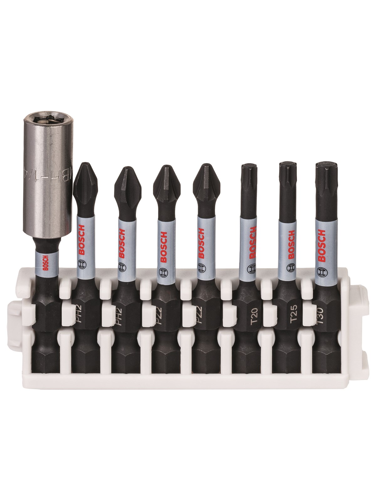 Bosch Impact Control-skruetrækker bitsæt, 8 dele, 2xPH2;2xPZ2;1xT20;1xT25;1xT30