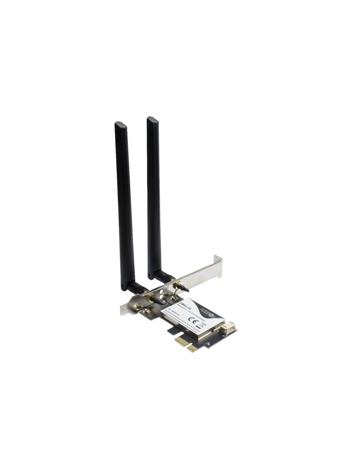 Inter-Tech DMG-35 WiFi 6 + BT 5.0 PCIe Adapter, Netværksadapter