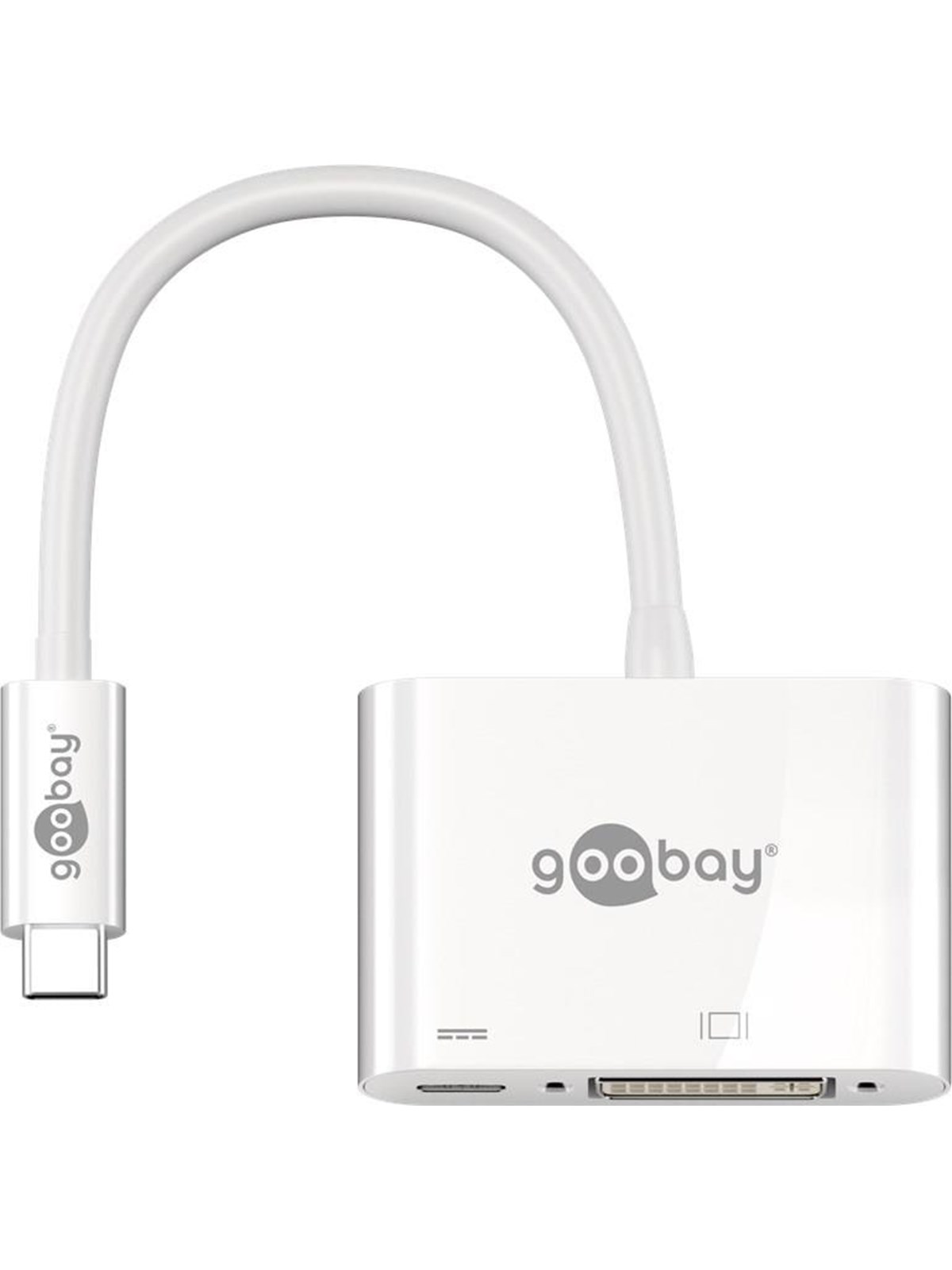Pro USB C with Power Delivery to DVI-I & USB C adapter, Skærmkabel