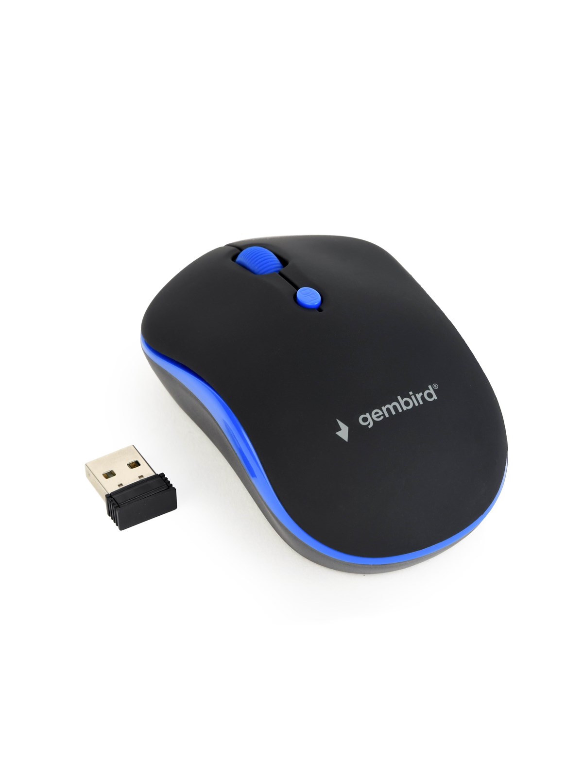Gembird Wireless optical mouse 4B-03 - Mus - Optisk - 4 knapper - Blå, Mus