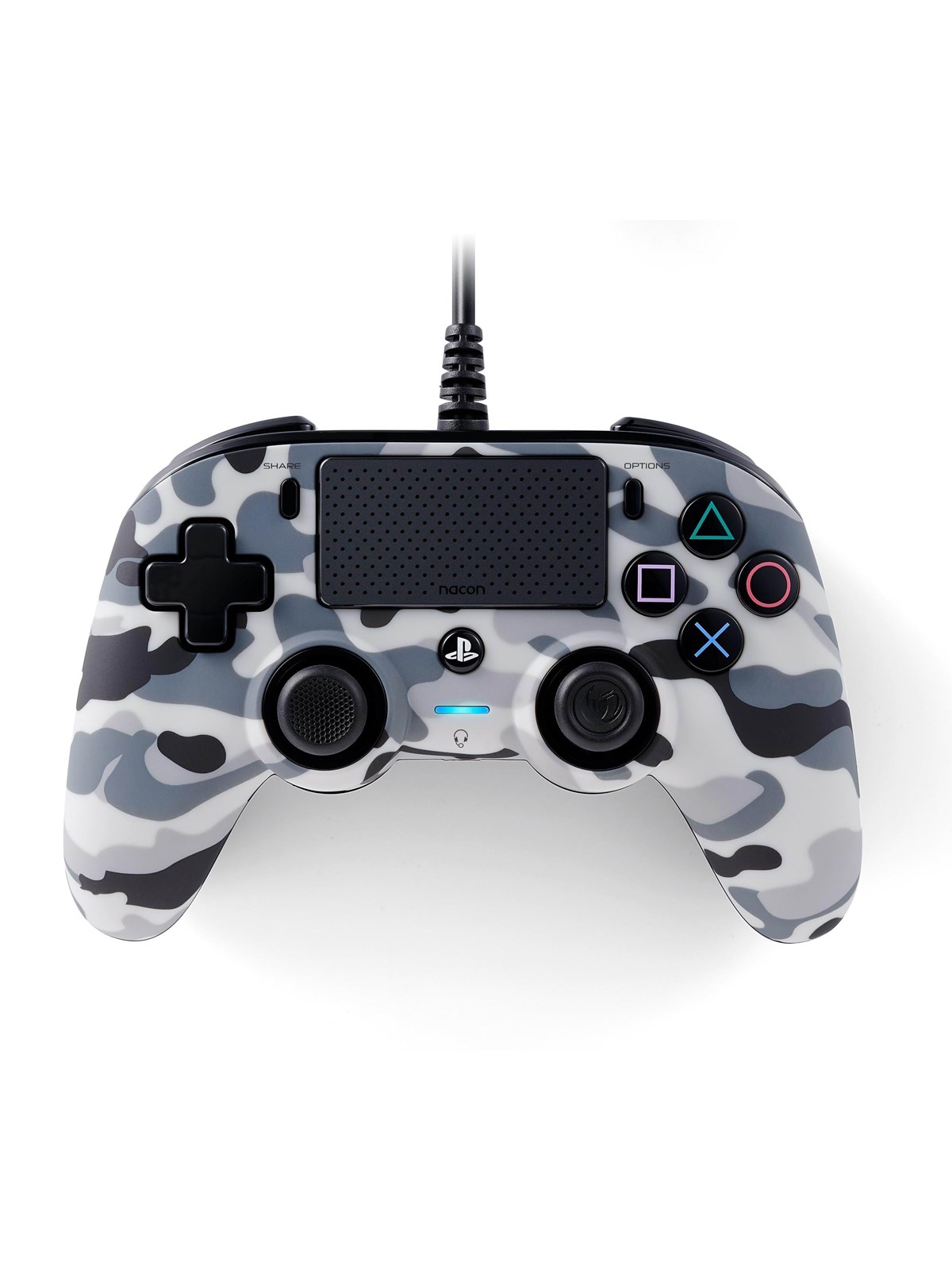 NACON PS4 Nacon Wired Compact Controller - Camo Grey - Wired Controller - Sony PlayStation 4