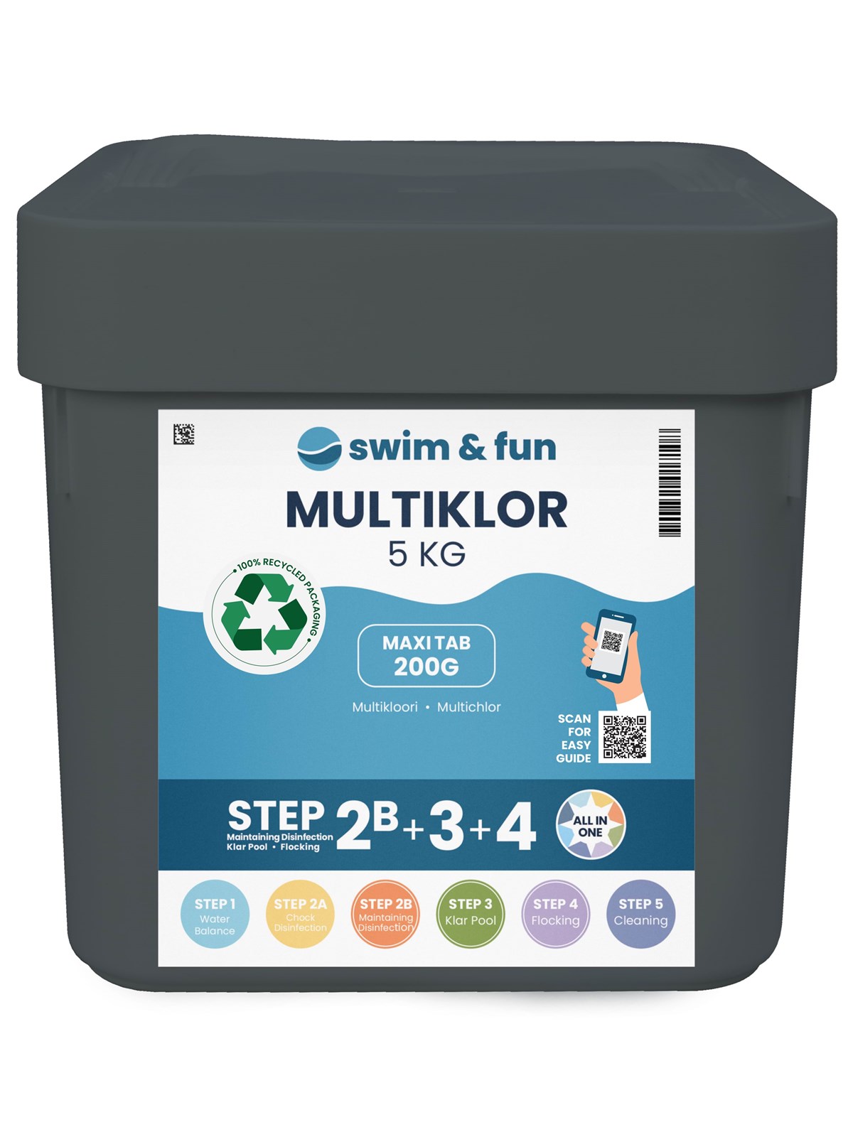 Swim & Fun MultiKlor Maxi Tab 200 g, 5 kg, Pool