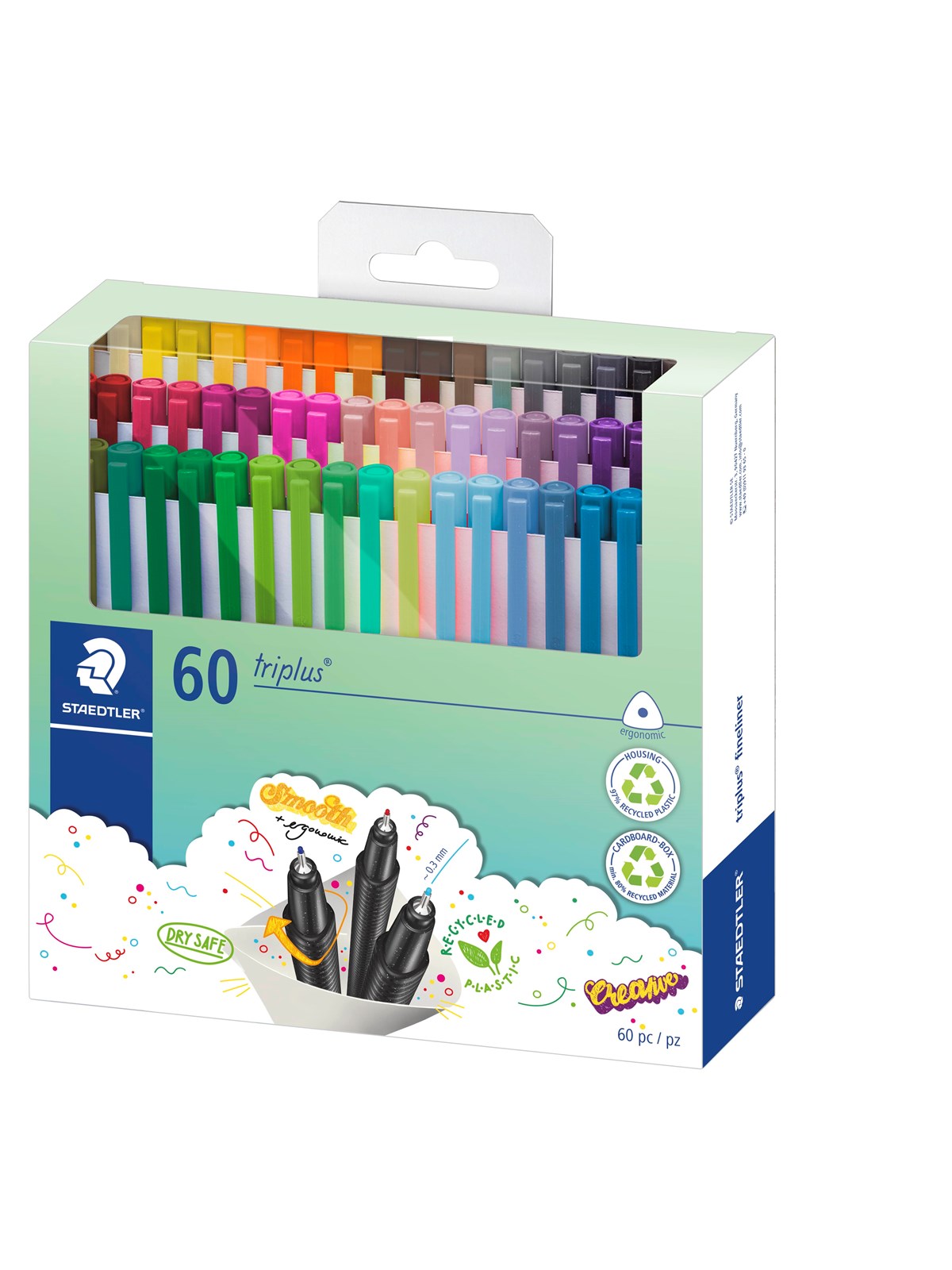 Stædtler Triplus Fineliner 60 stk. ass, Tegneværktøj