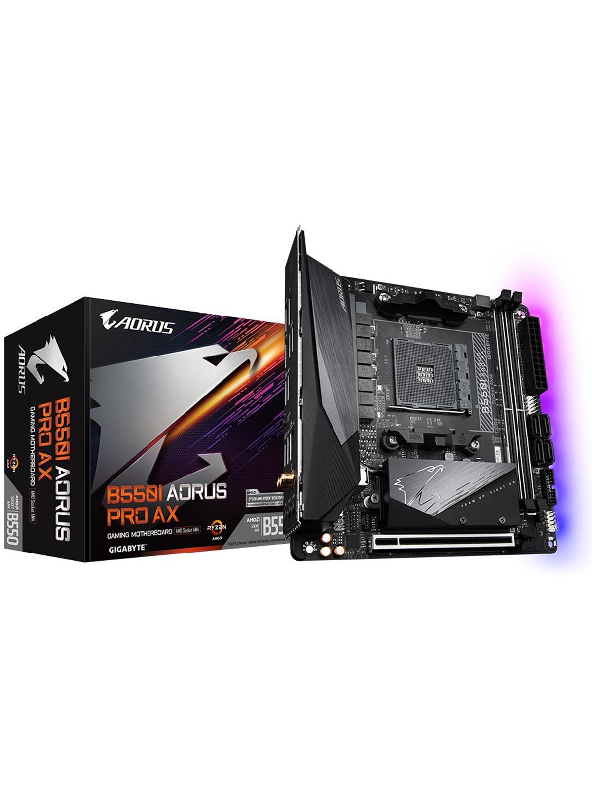 GIGABYTE B550I AORUS PRO AX Bundkort - AMD B550 - AMD AM4 socket - DDR4 RAM - Mini-ITX