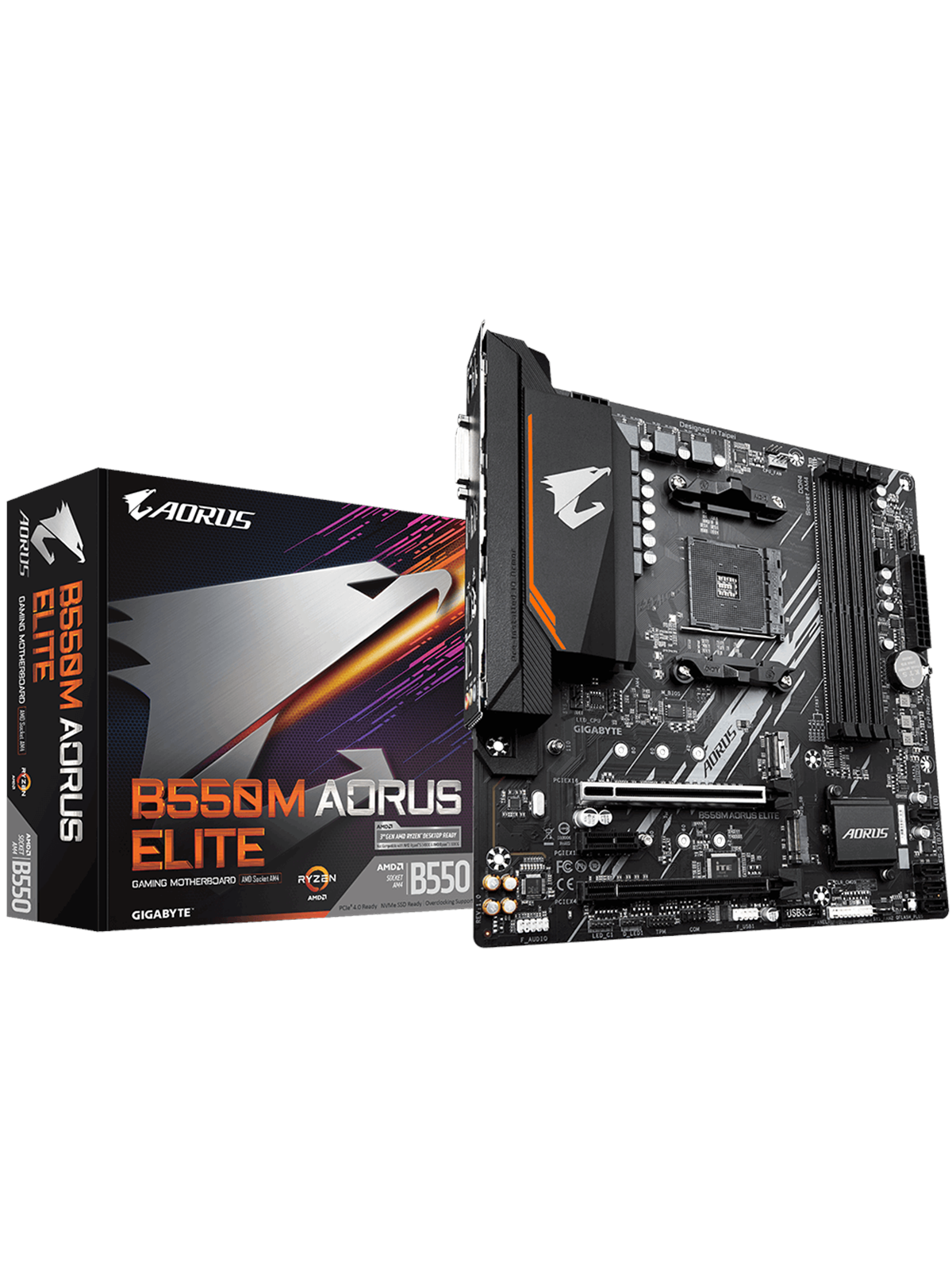 GIGABYTE B550M AORUS ELITE Bundkort - AMD B550 - AMD AM4 socket - DDR4 RAM - Micro-ATX