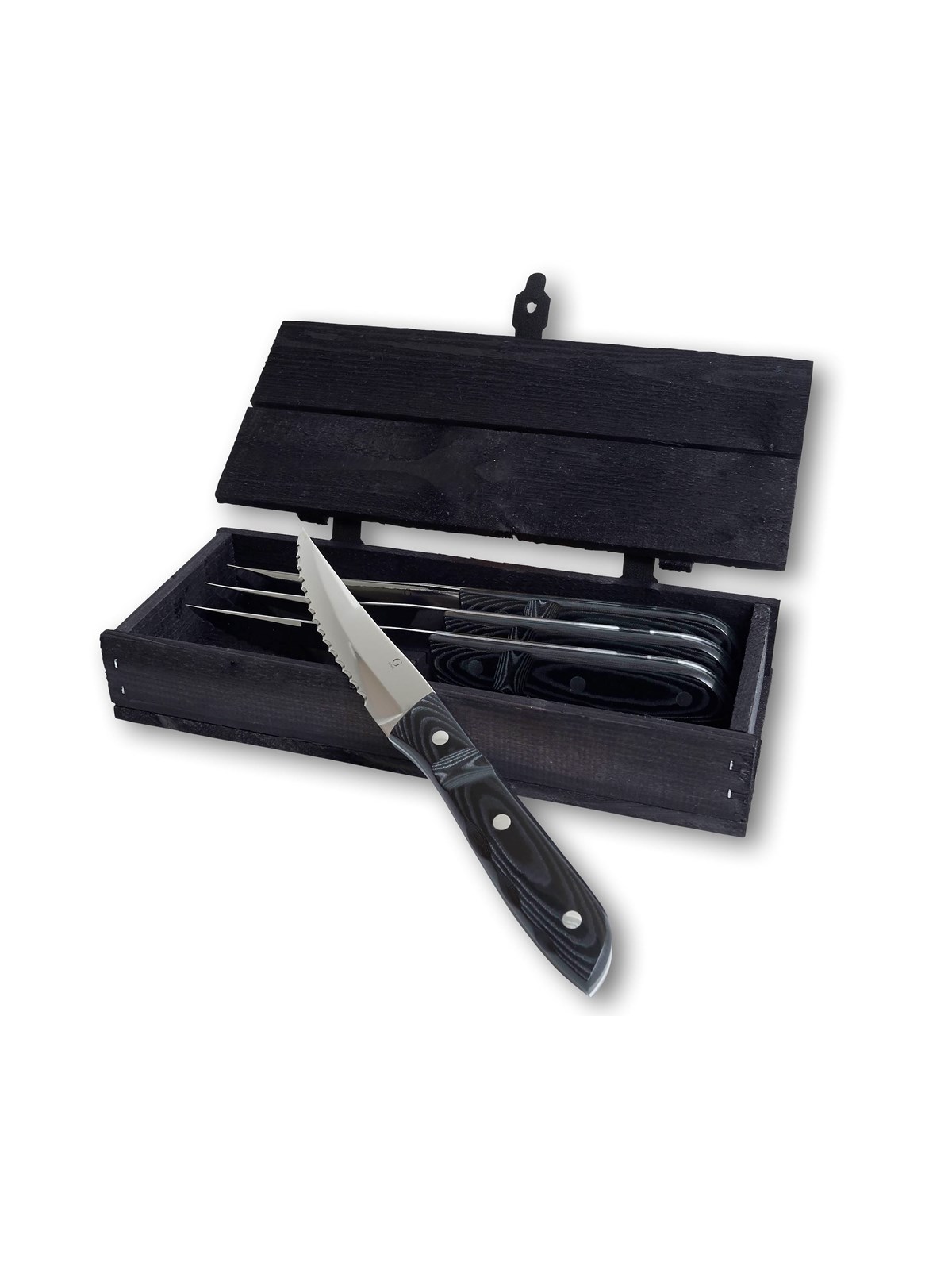 Gense Old Farmer Micarta steak knife XL 4 pcs, Borddækning
