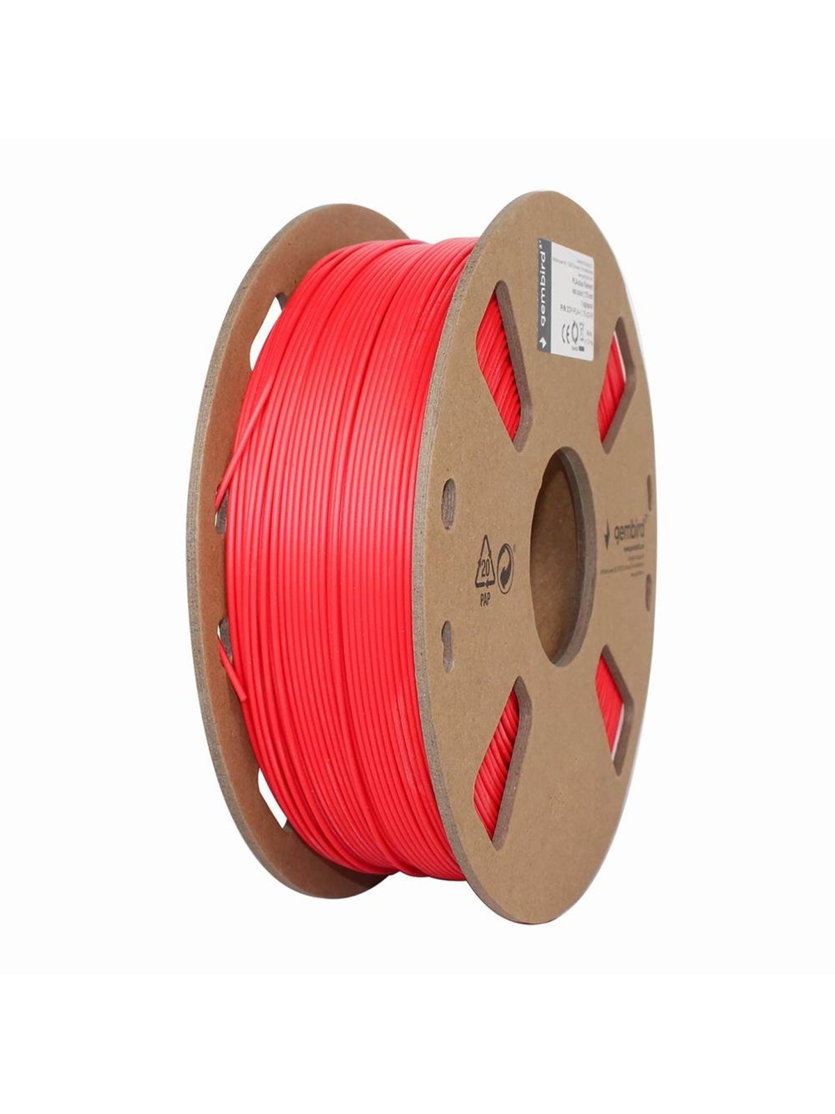 Gembird PLA filament cartridge filament - Neon-rød - 1.75mm ø - 1 kg