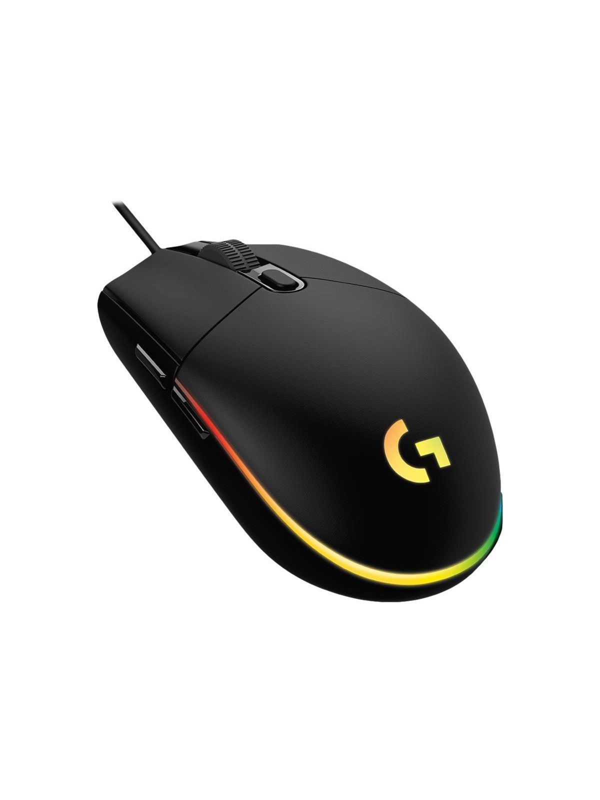 Logitech G102 LIGHTSYNC - Black - Gaming Mus - Optisk - 6 knapper - Sort med RGB lys