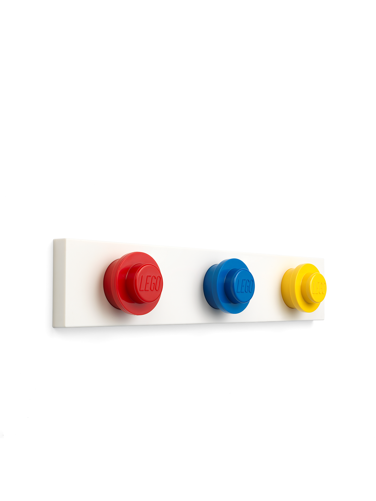 LEGO Knagerække - rød, blå, gul