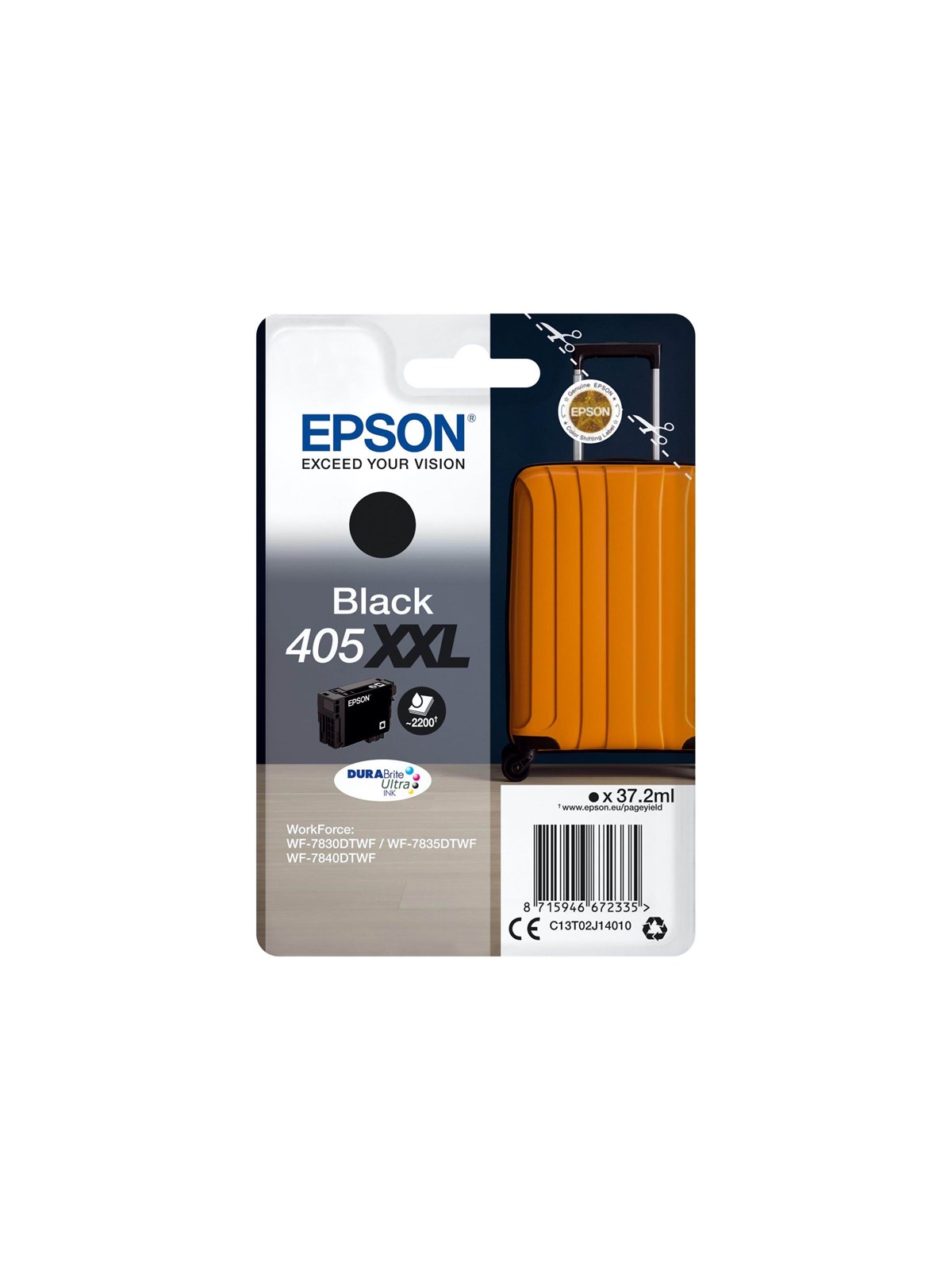 Epson 405XXL - XXL size - black - original - ink cartridge, Printerpatron Og Toner