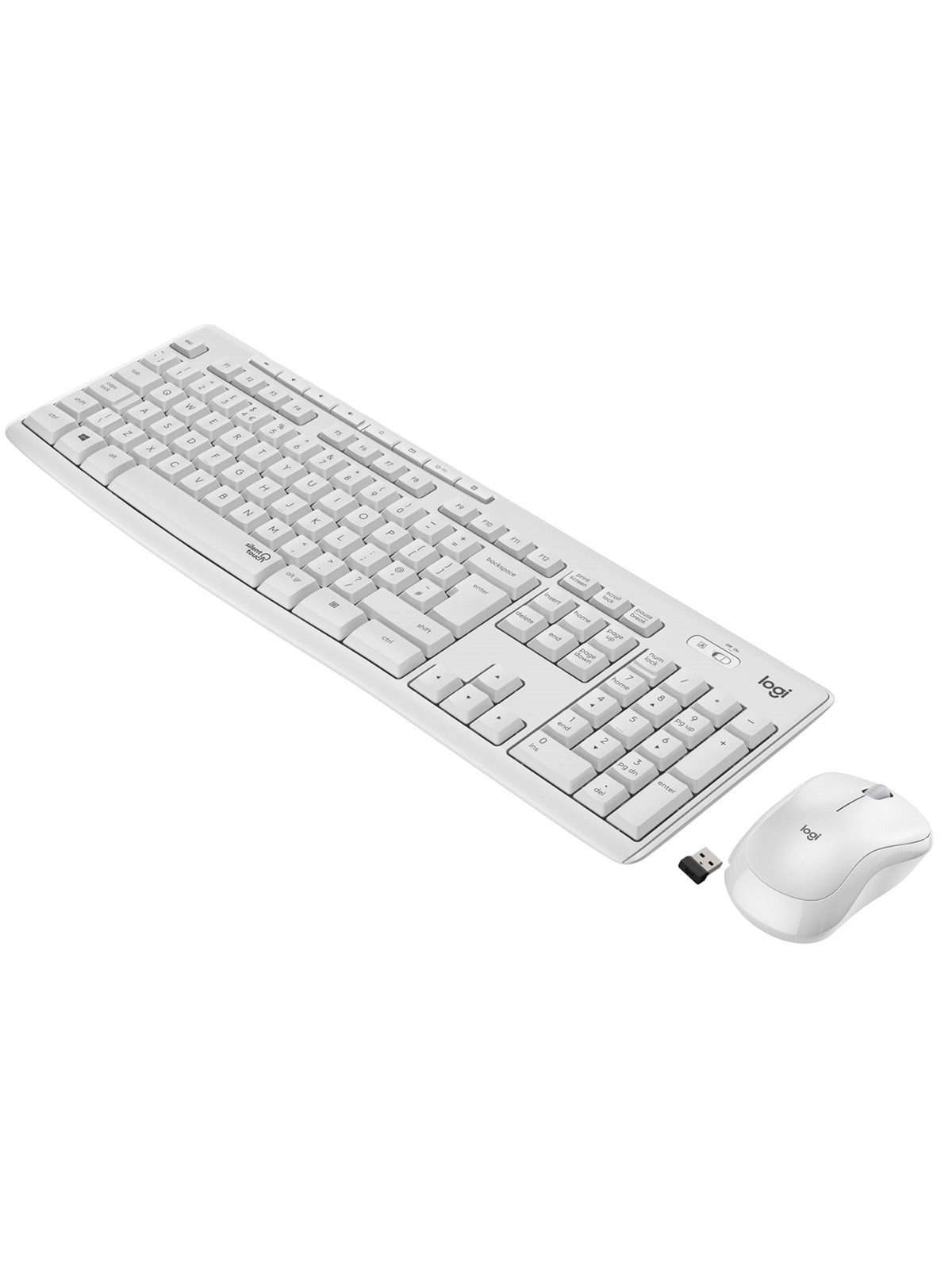 Logitech MK295 Silent Wireless Combo - Off White - ND - Tastatur & Mus sæt - Nordisk - Hvid