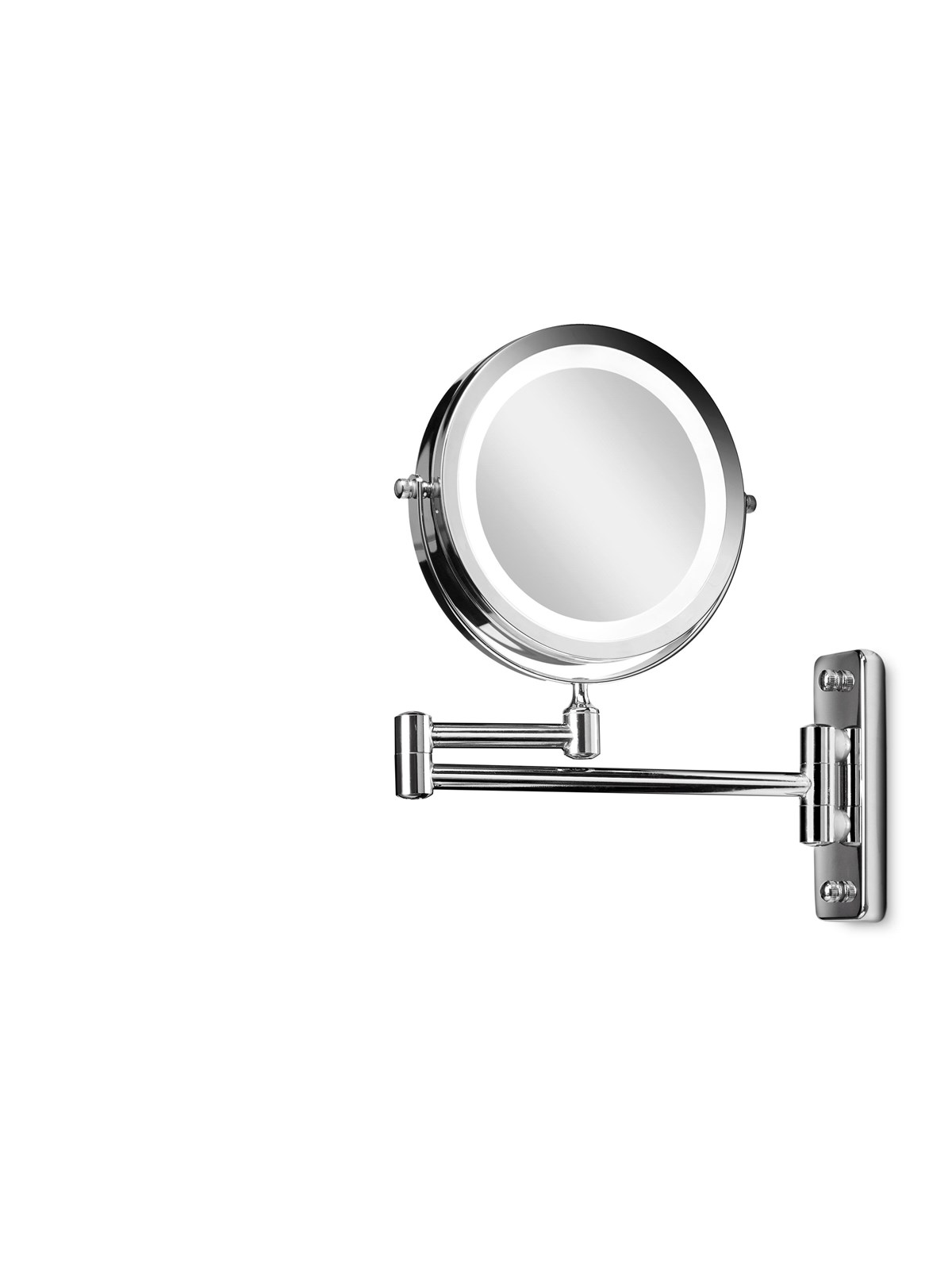Gillian Jones LED Wall double sided mirror in silver x 10 magnifying, Makeupspejl