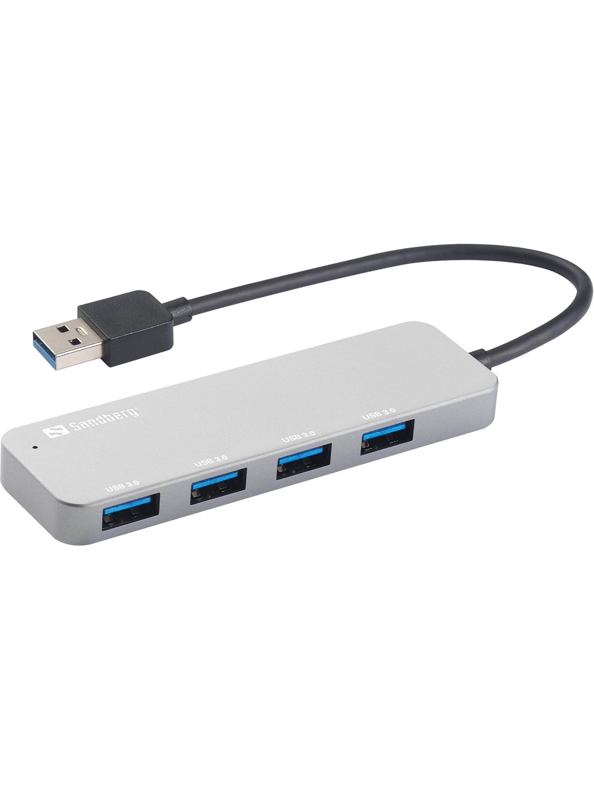 Sandberg 4-Port USB 3.0 Hub USB hub - USB 3.0 - 4 ports - Sølv, Usb Hub