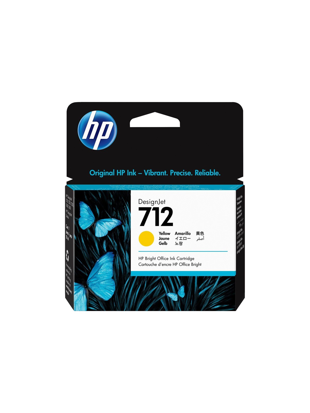HP 712 / 3ED69A Yellow Ink, Printerpatron Og Toner