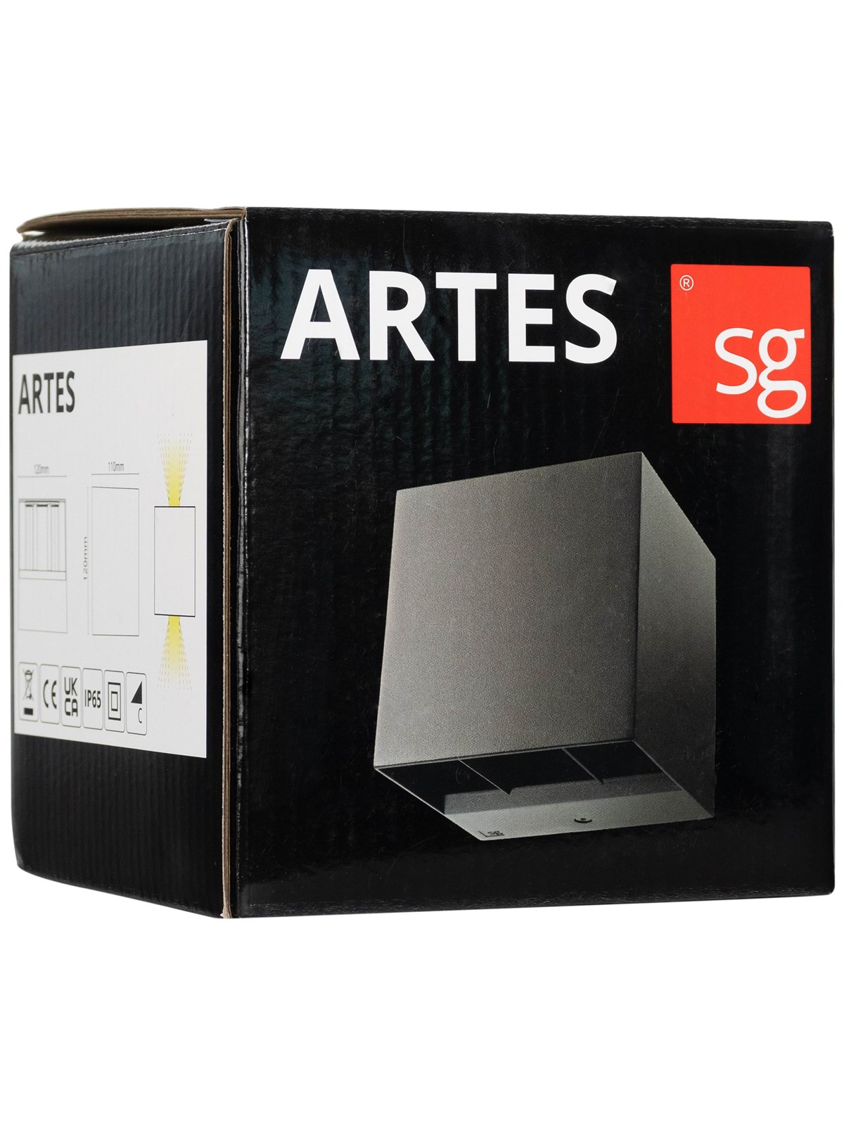 SG Armaturen Artes udendørs væglampe 8W LED 3000K, grafit, Lampe