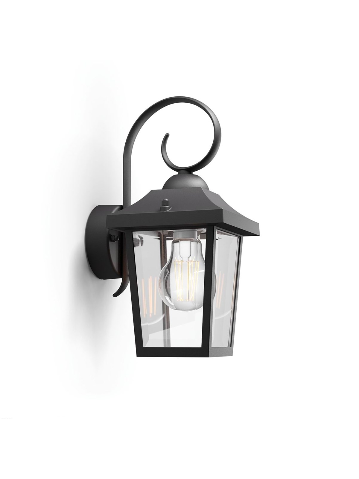 Philips Buzzard udendørs væglampe, sort, Lampe