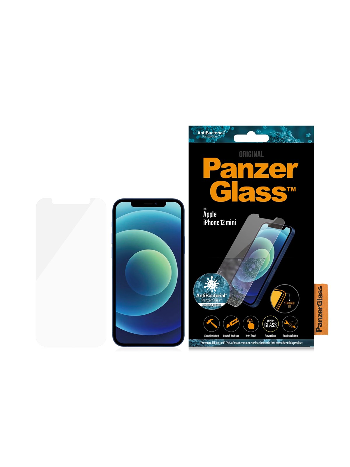 PanzerGlass Screen Protector Apple iPhone 12 Mini | Standard Fit, Beskyttelsesglas