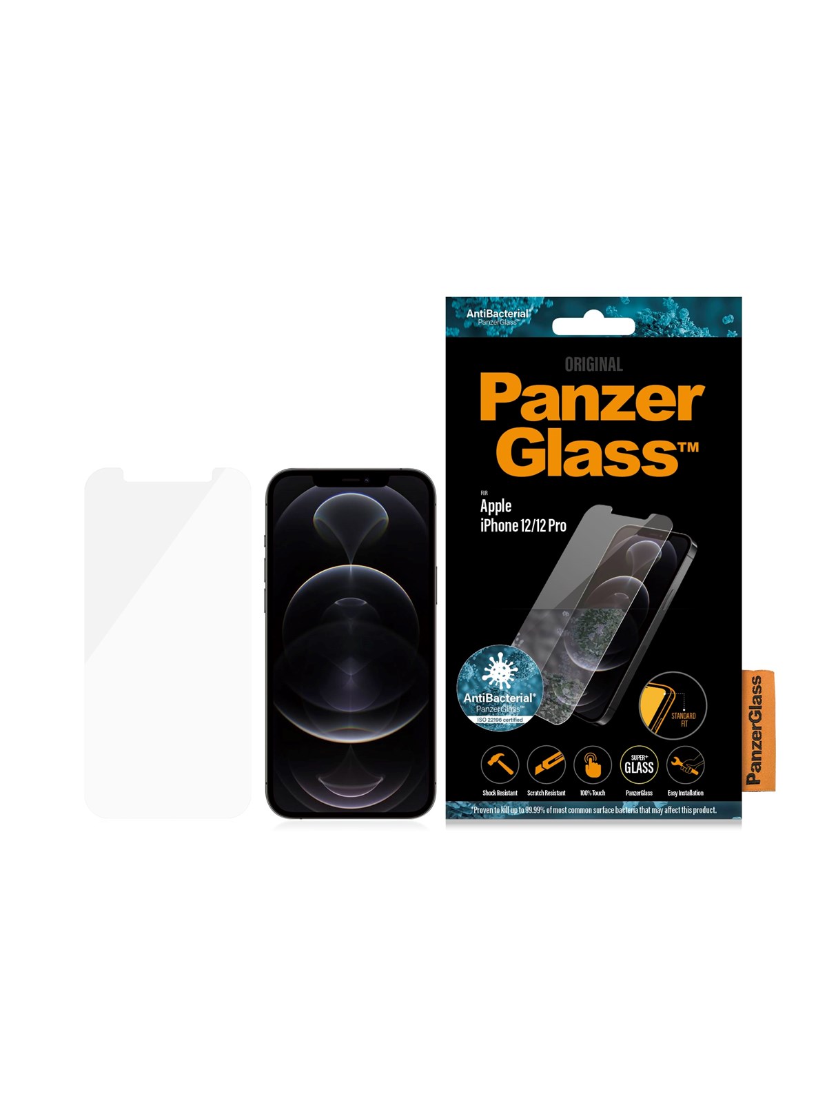 PanzerGlass Screen Protector Apple iPhone 12 | 12 Pro | Standard Fit, Beskyttelsesglas