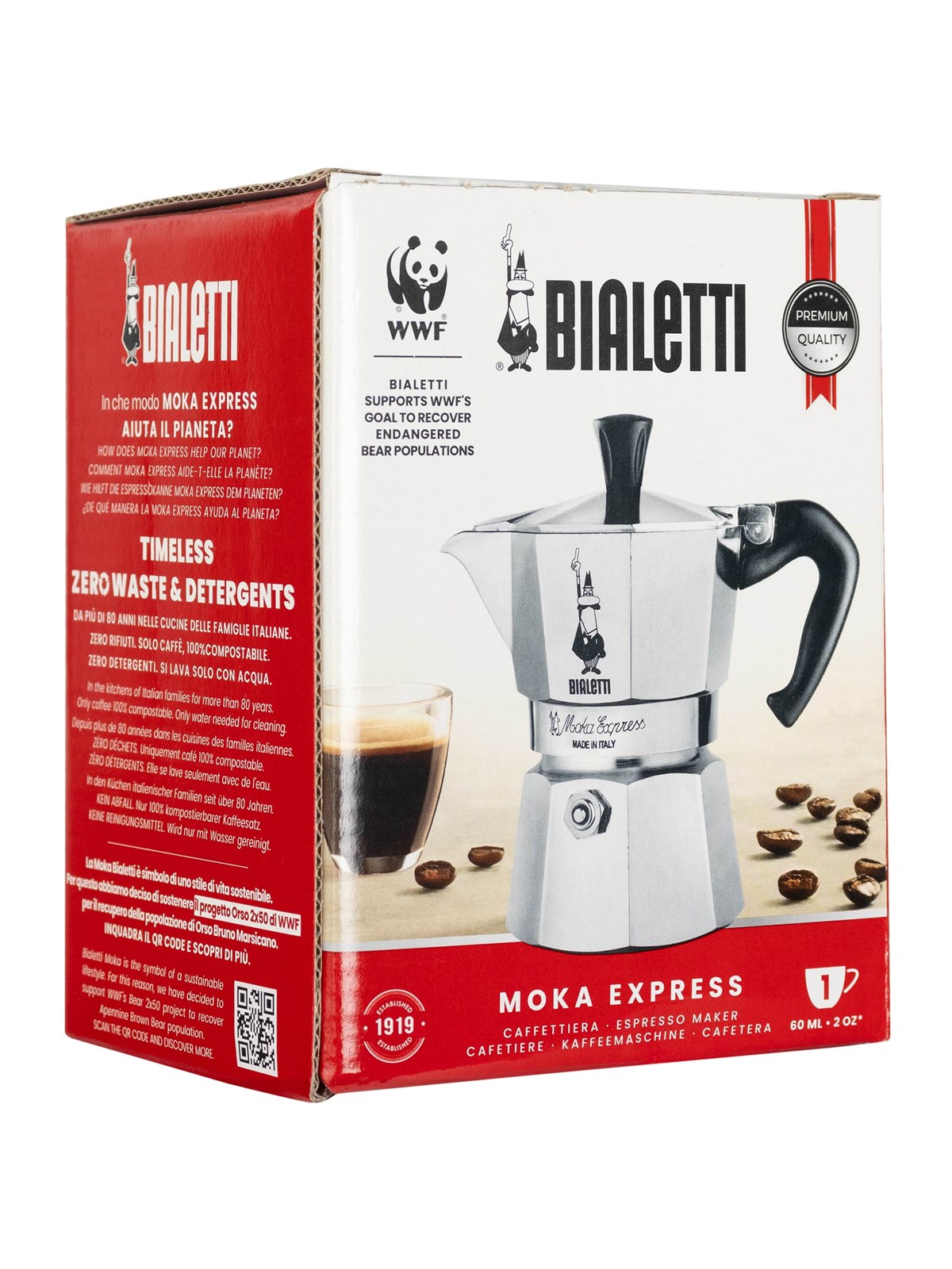 Bialetti Moka Express 1 cup, Kaffemaskine
