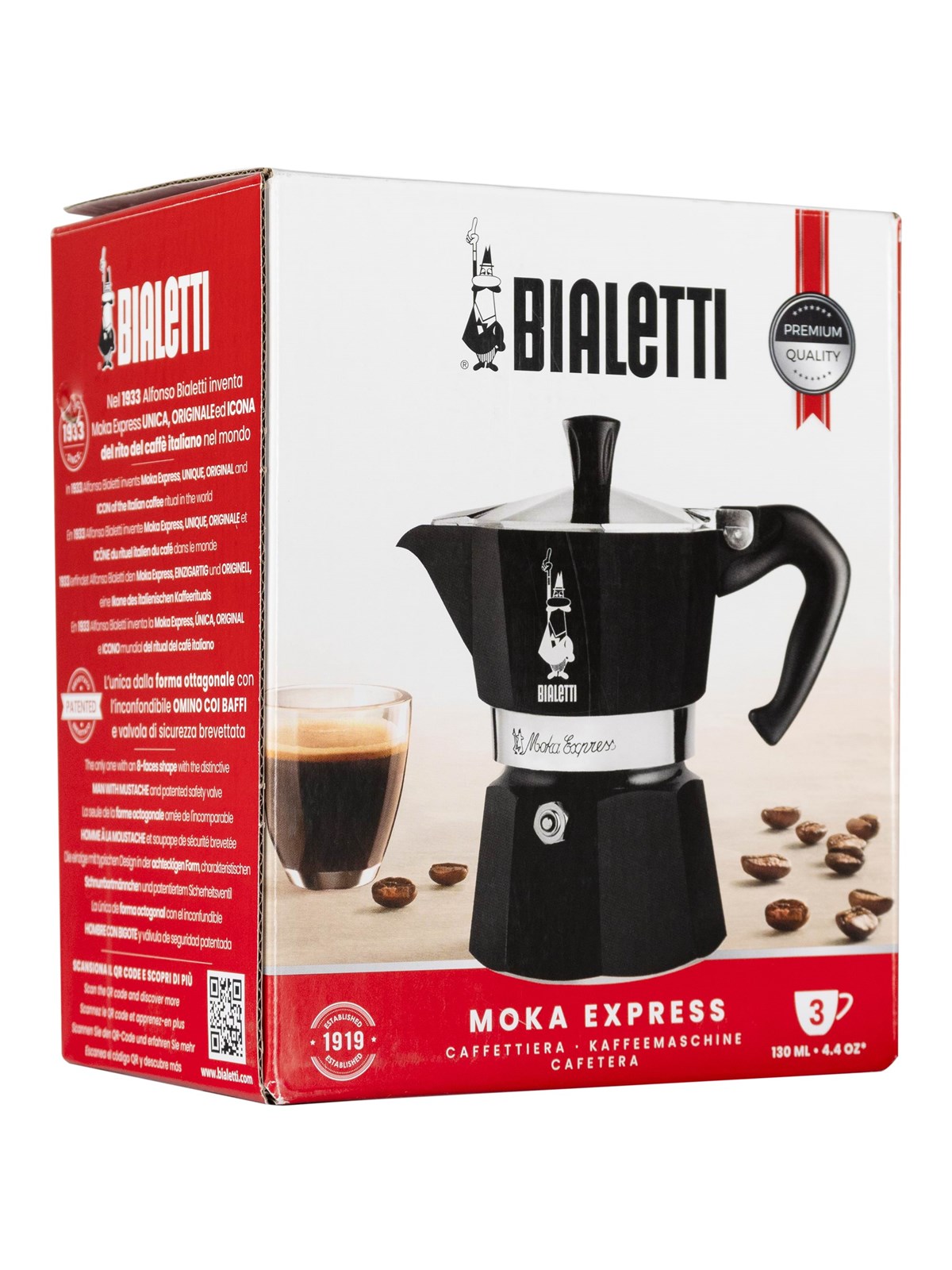 Bialetti Moka Express 3 cups, Kaffemaskine