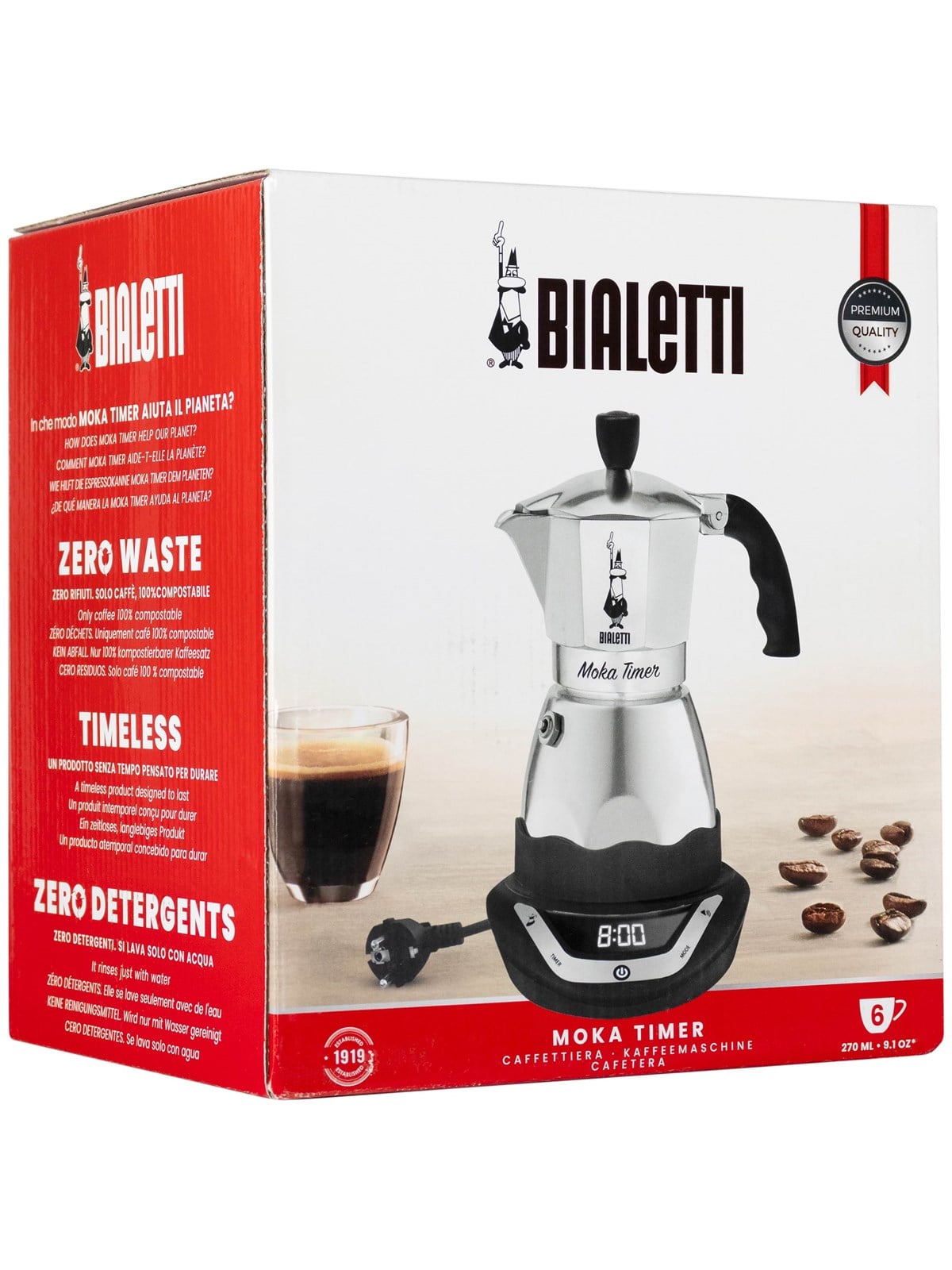 Bialetti Moka Timer 6 cups, Kaffemaskine