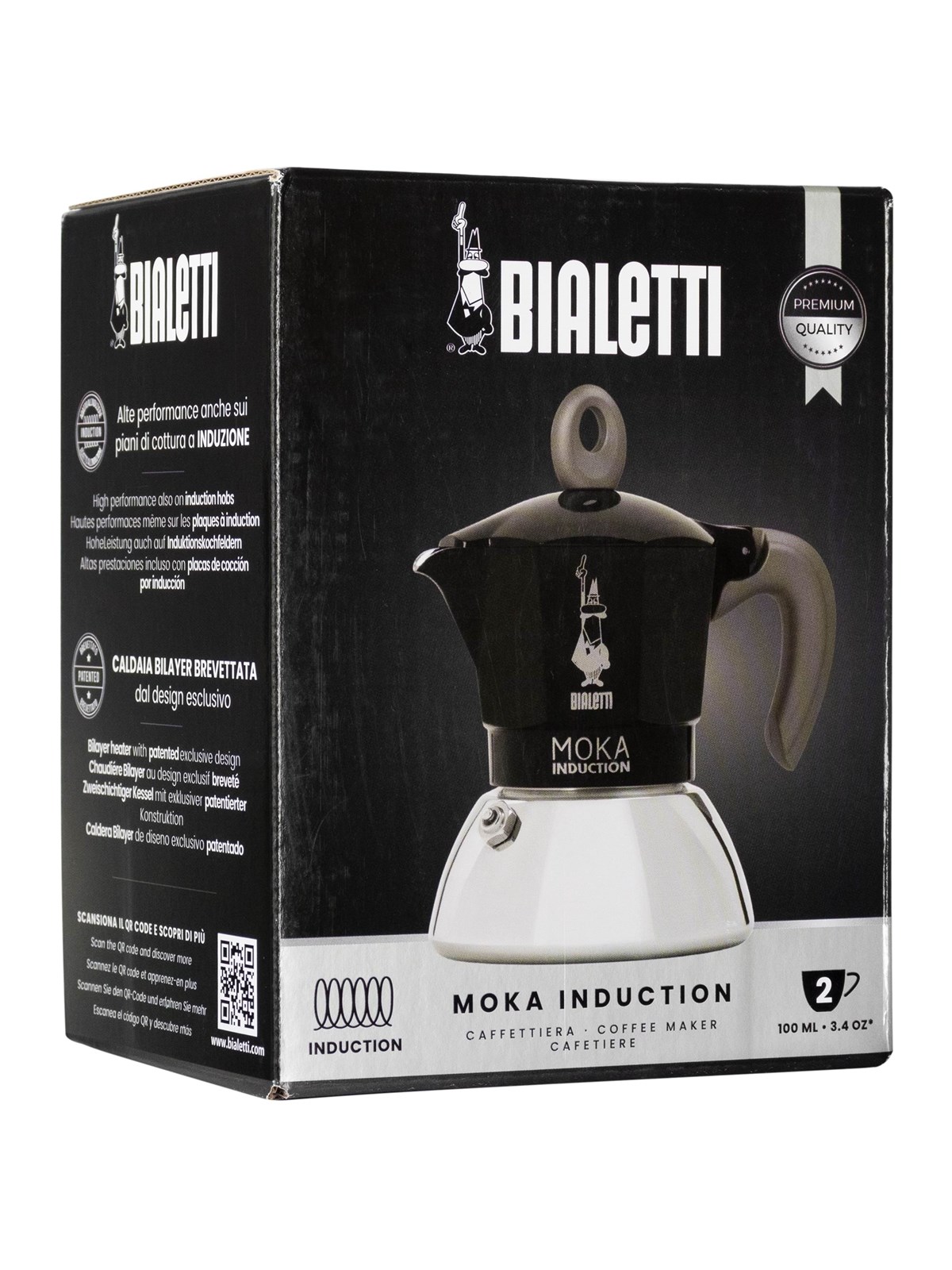 Bialetti Moka Induction 2.0 - 2 cups, Kaffemaskine