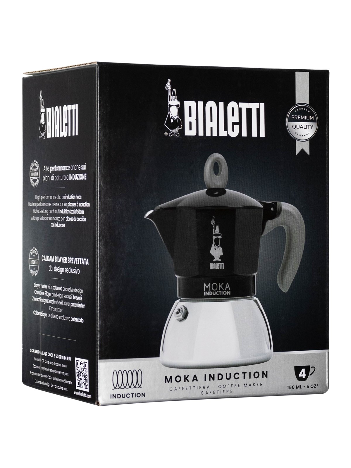 Bialetti Moka Induction 2.0 - 4 cups, Kaffemaskine