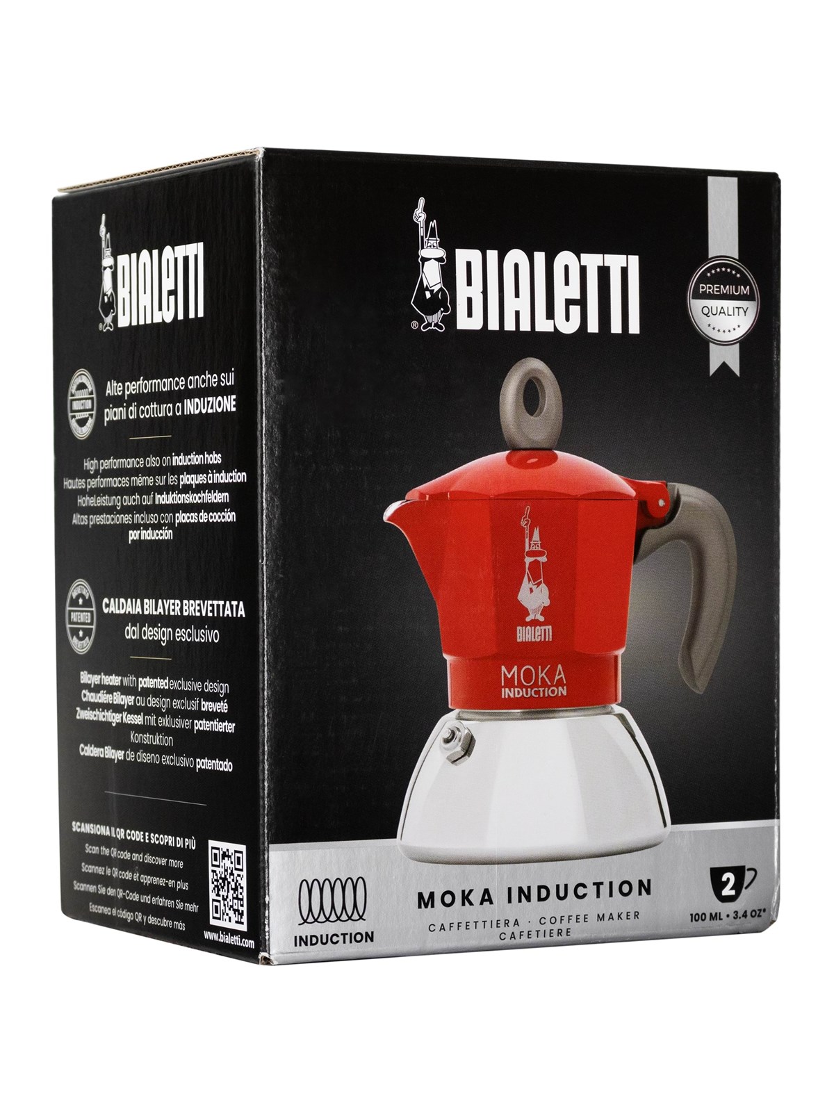 Bialetti Moka Induction 2.0 - 2 cups, Kaffemaskine