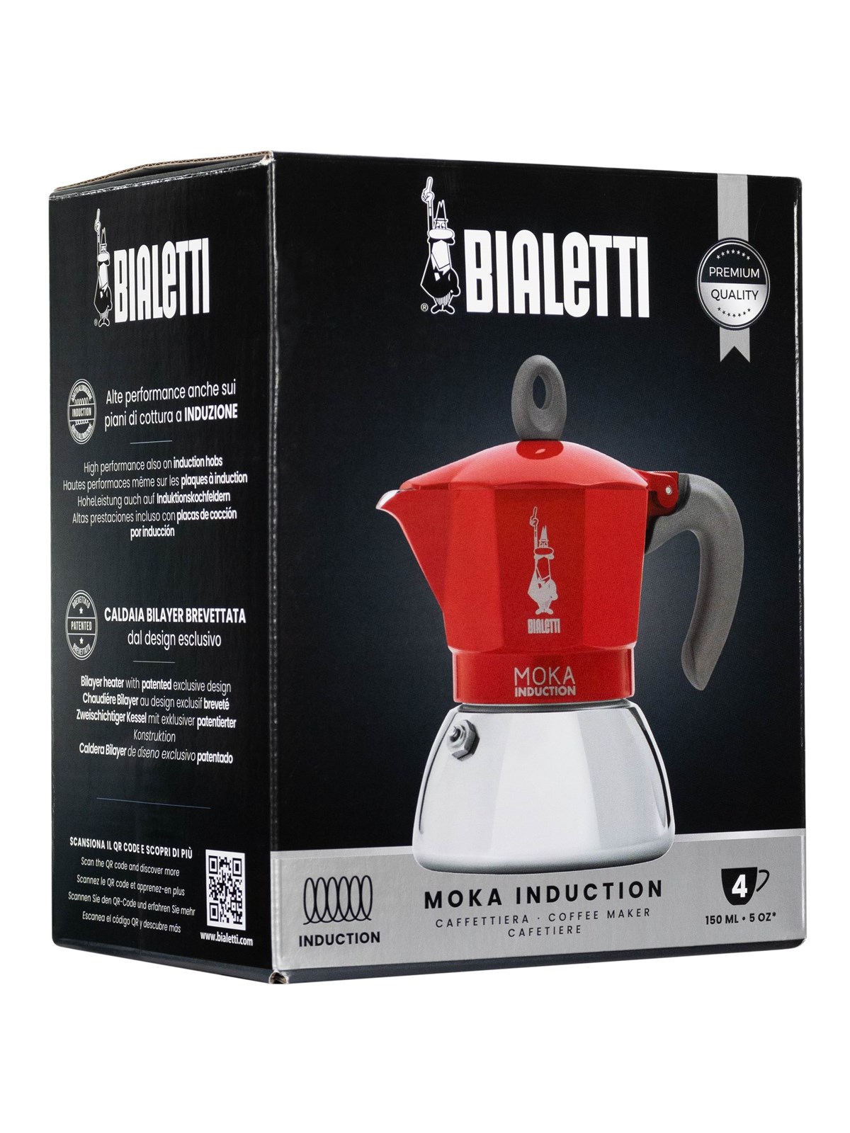 Bialetti Moka Induction 2.0 - 4 cups, Kaffemaskine