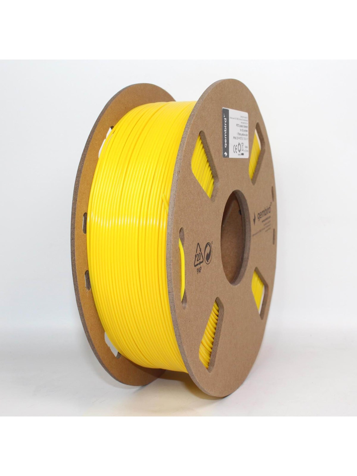 Gembird PETG (PET, PETT) filament - Gul - 1.75mm ø - 1 kg